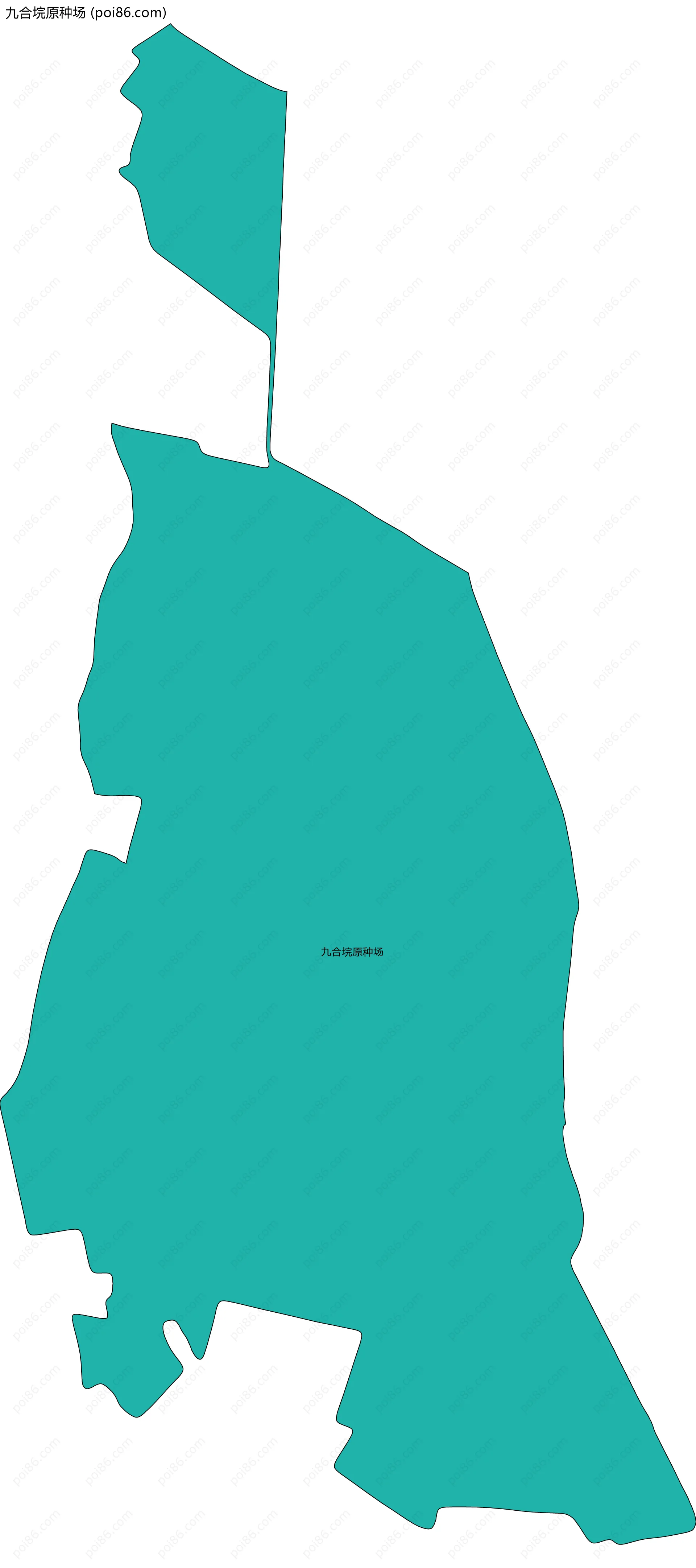 九合垸原种场边界地图(五级行政区划)