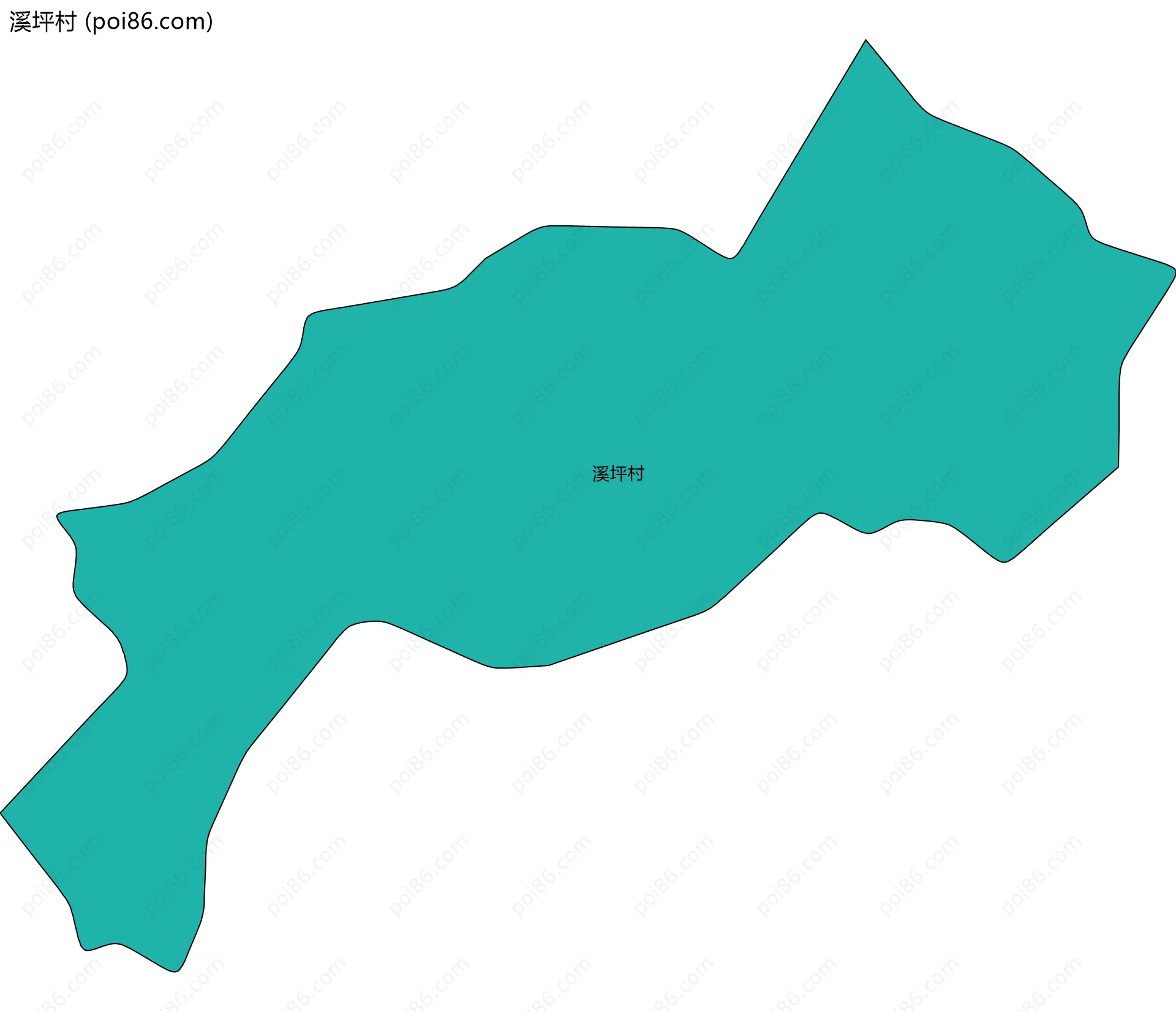 溪坪村边界地图