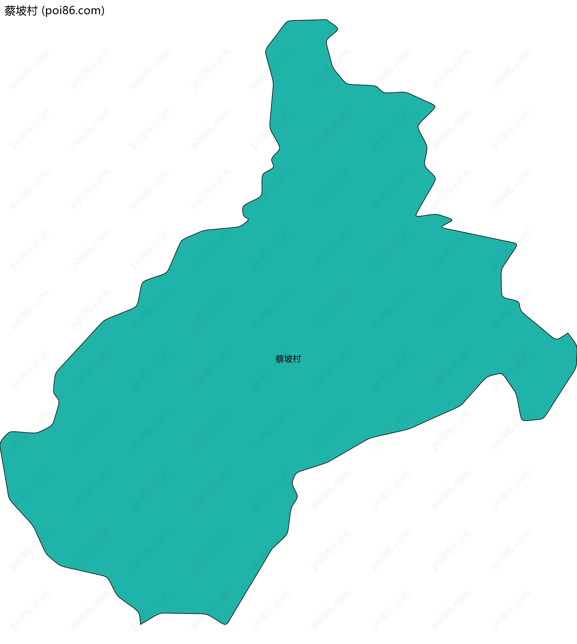 蔡坡村边界地图