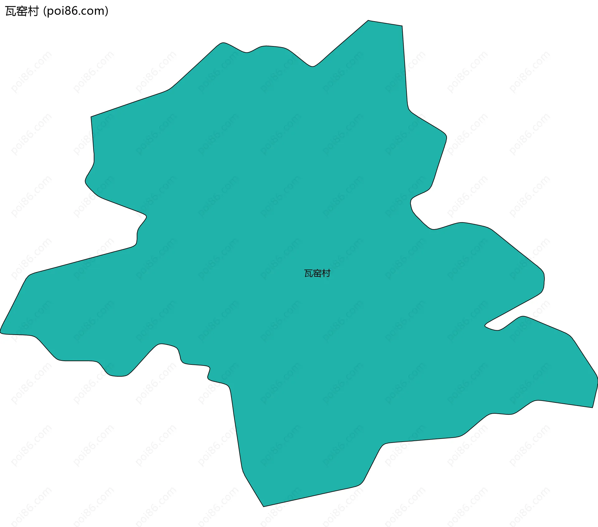 瓦窑村边界地图