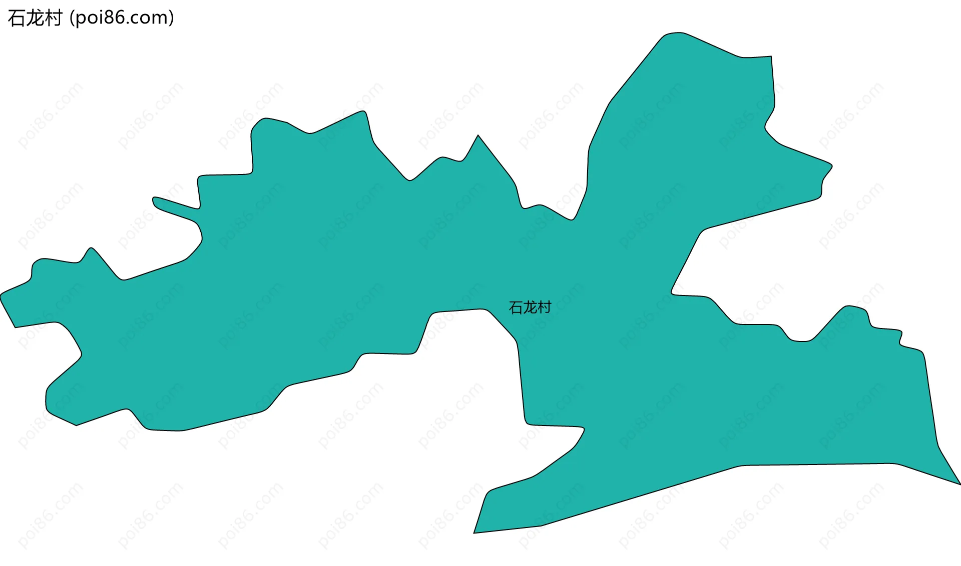 石龙村边界地图