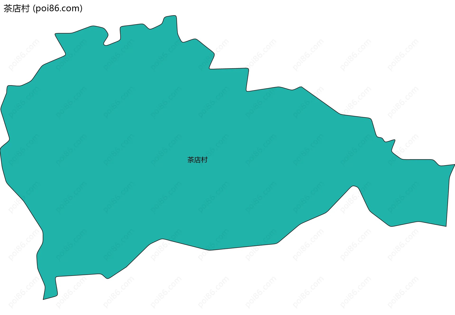茶店村边界地图