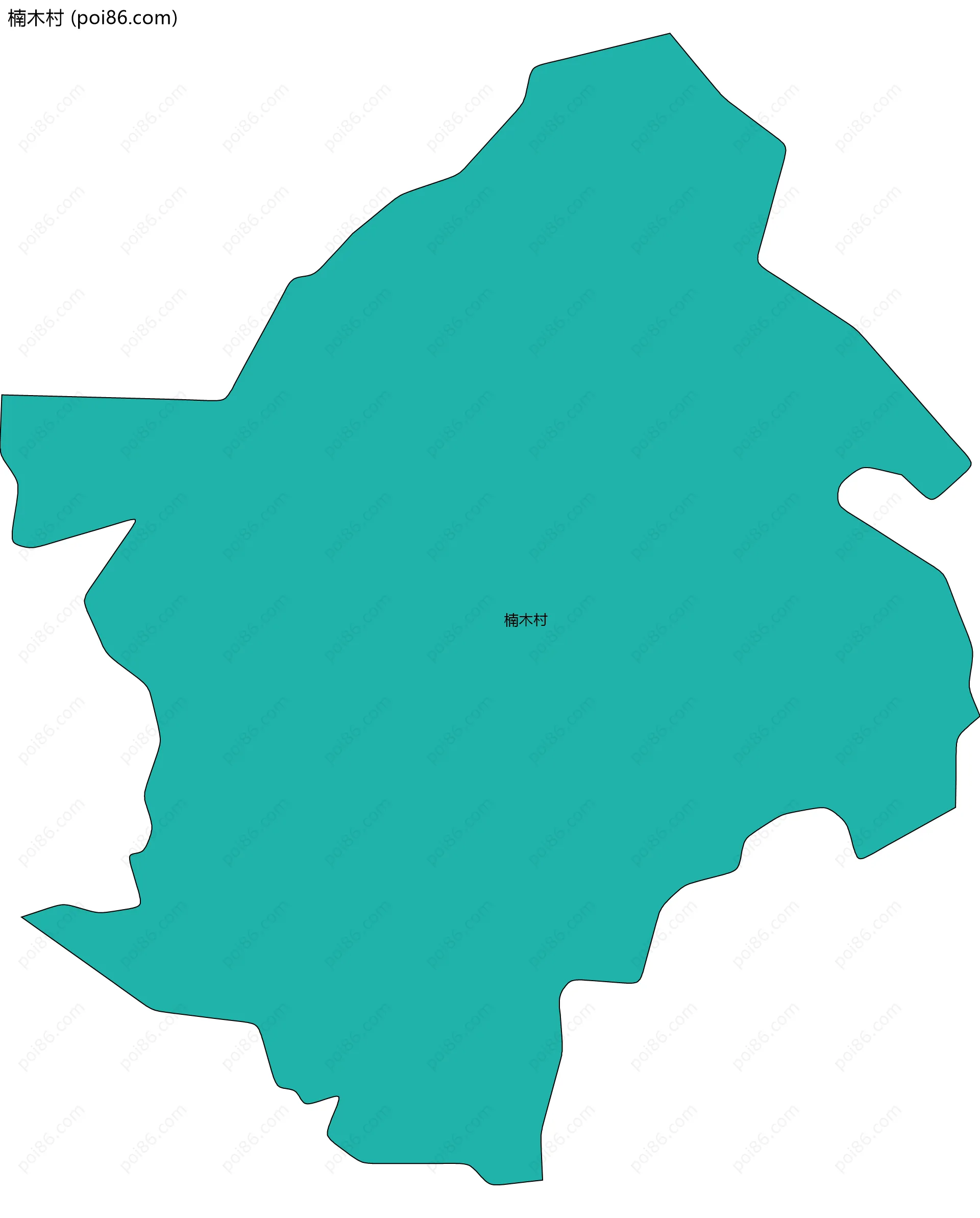 楠木村边界地图