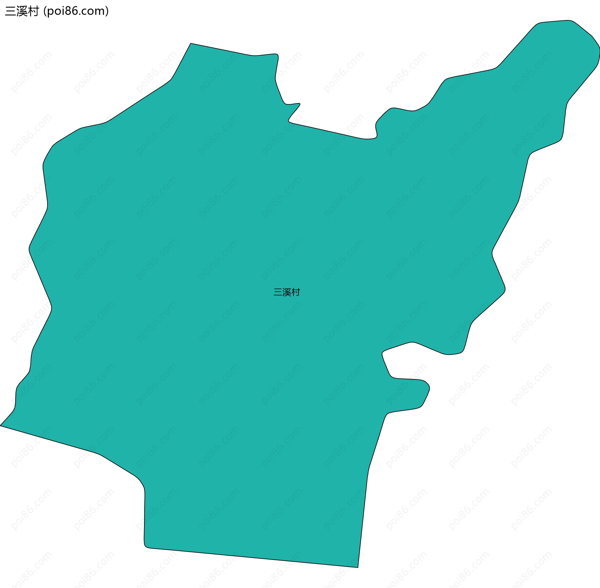 三溪村边界地图