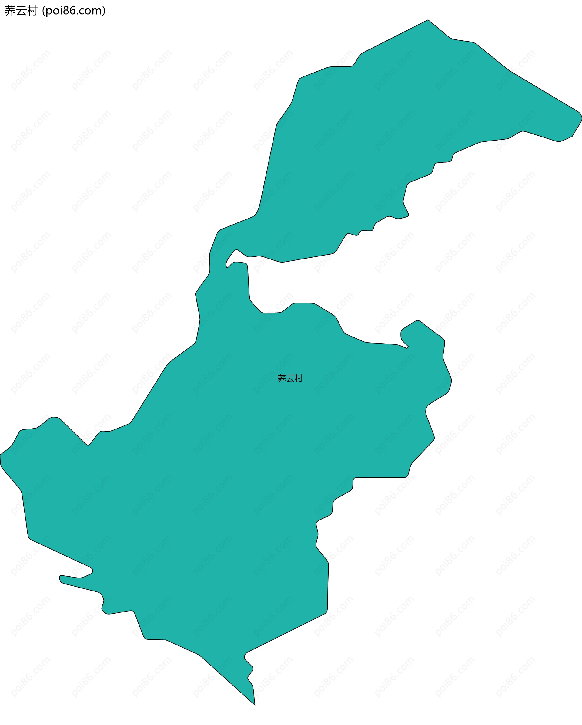 荞云村边界地图