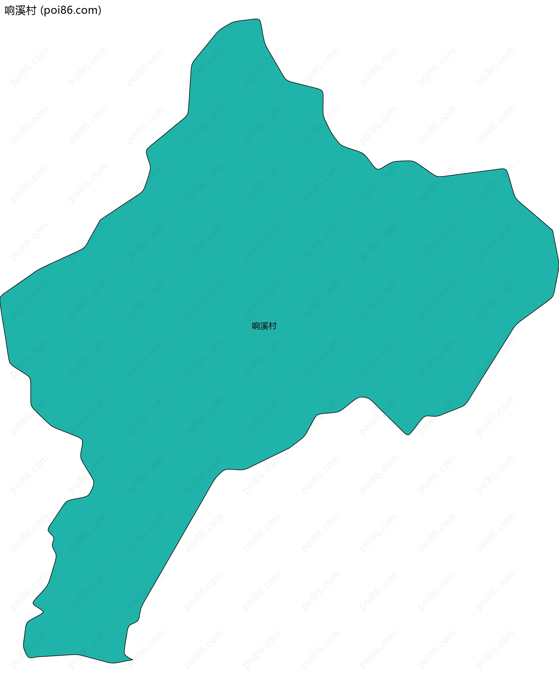 响溪村边界地图