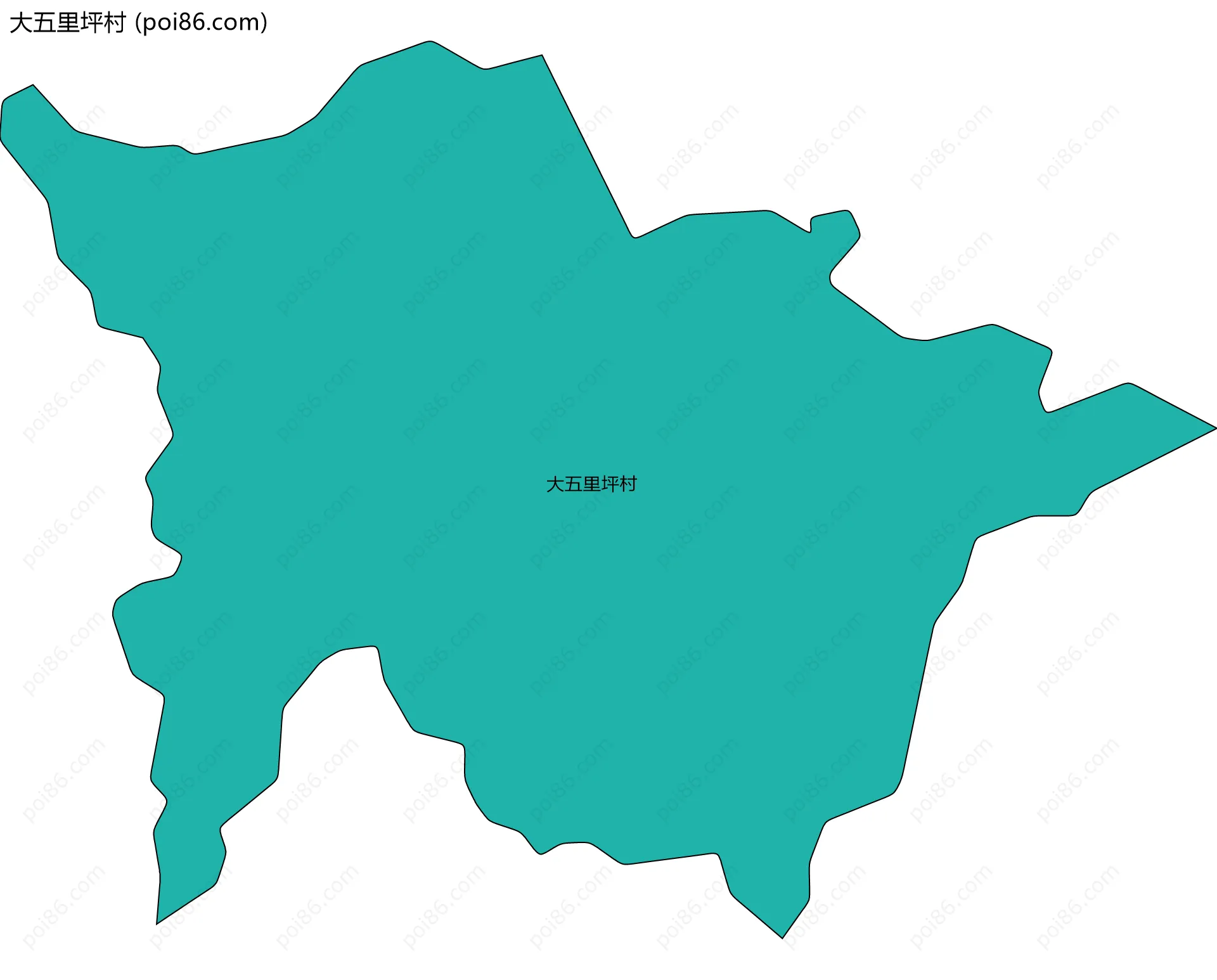 大五里坪村边界地图