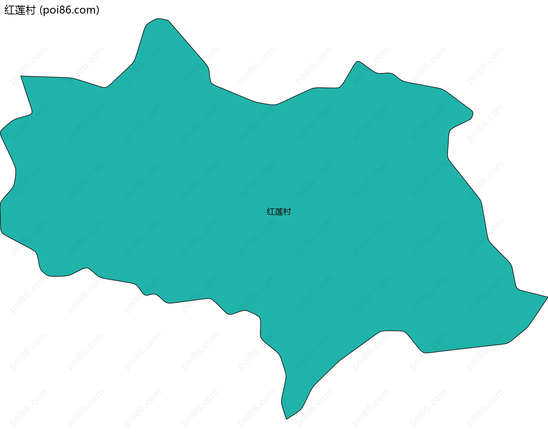 红莲村边界地图