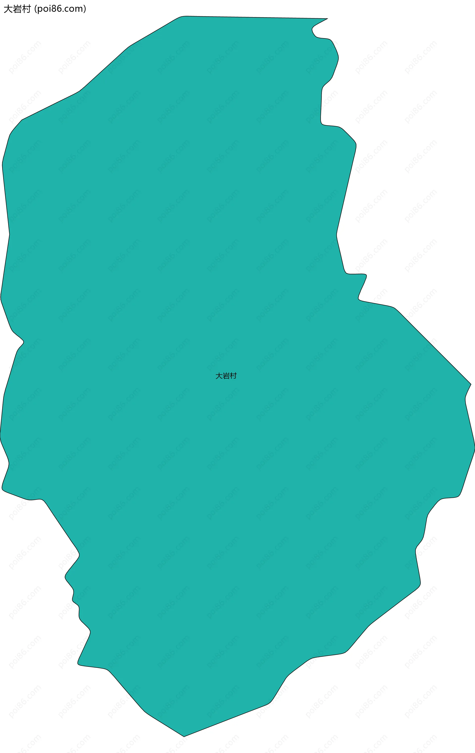 大岩村边界地图