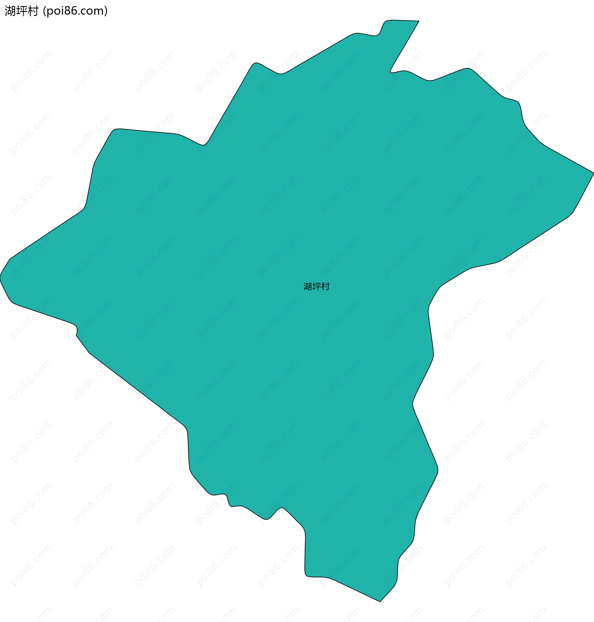 湖坪村边界地图