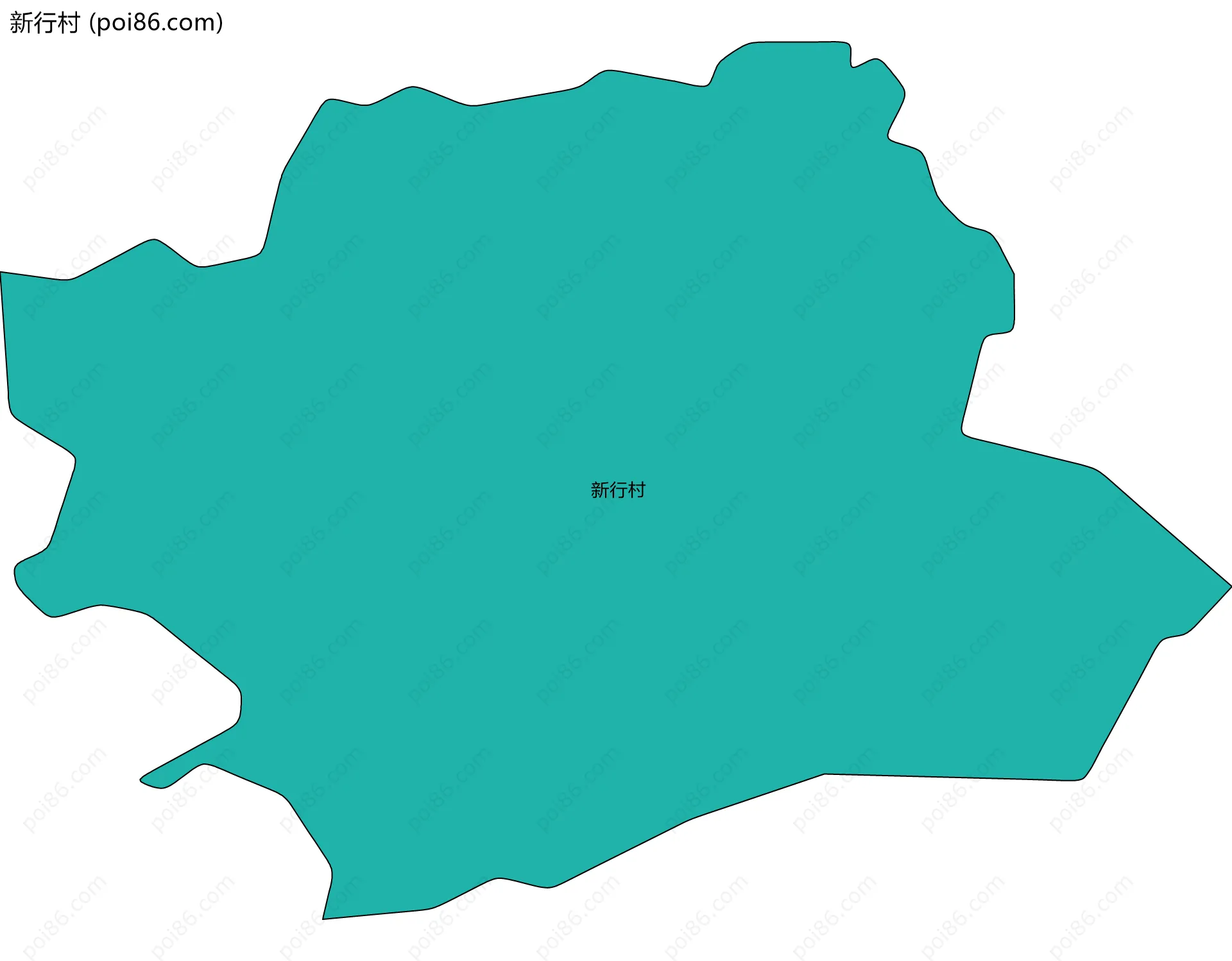 新行村边界地图