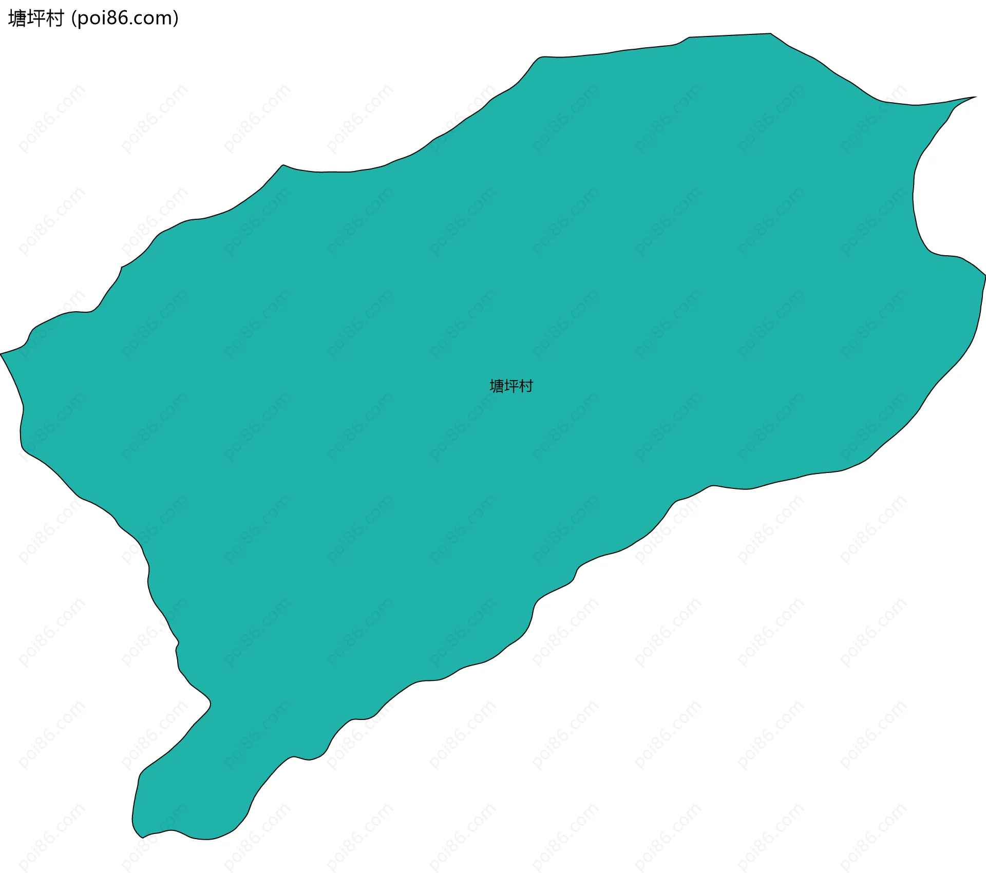 塘坪村边界地图