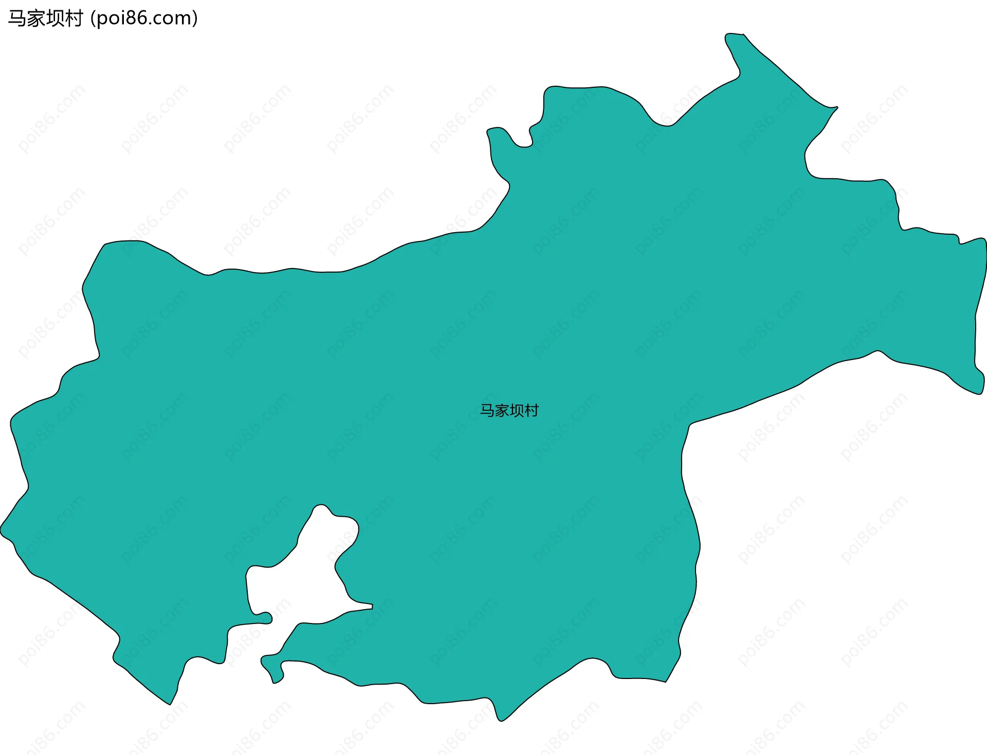 马家坝村边界地图