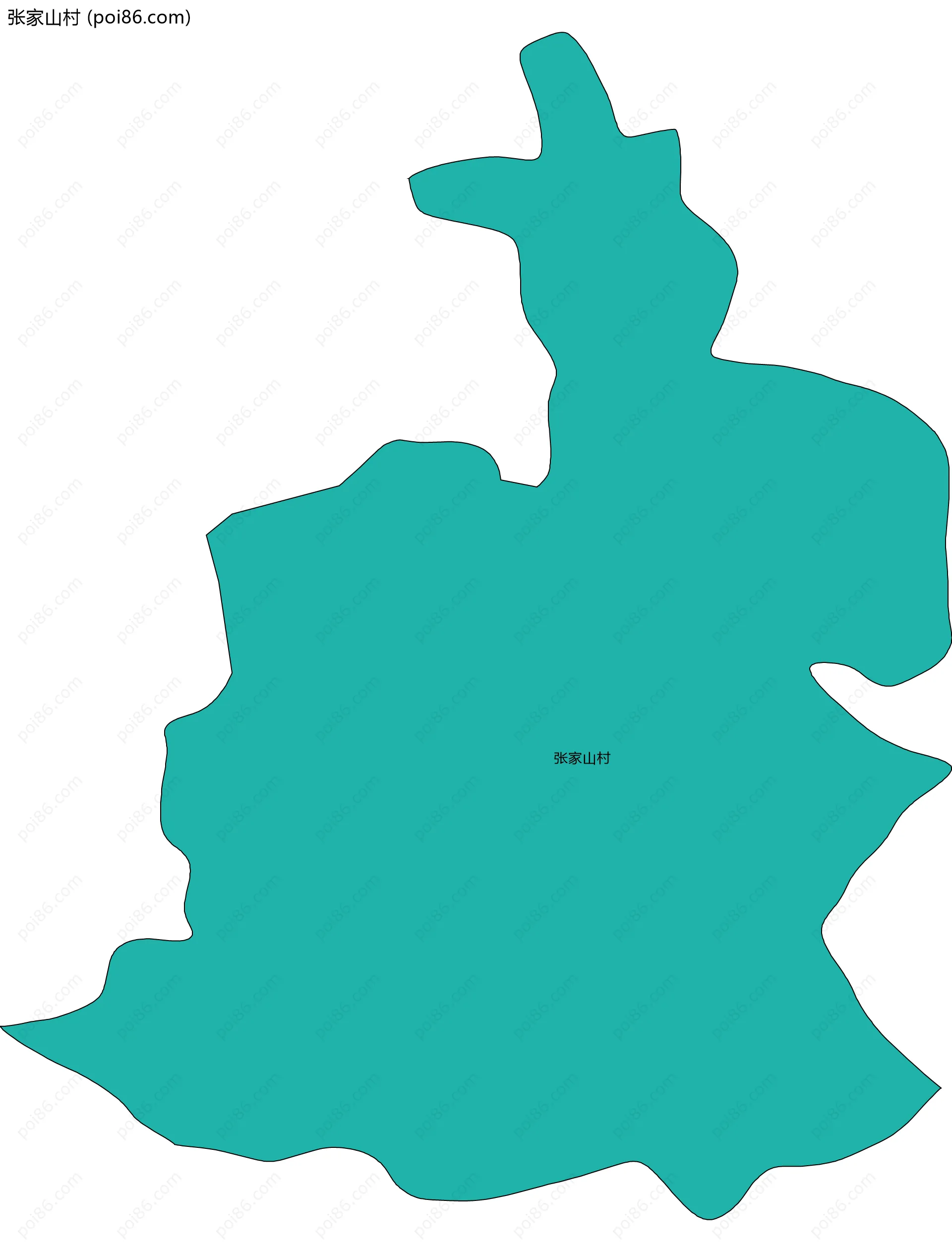 张家山村边界地图