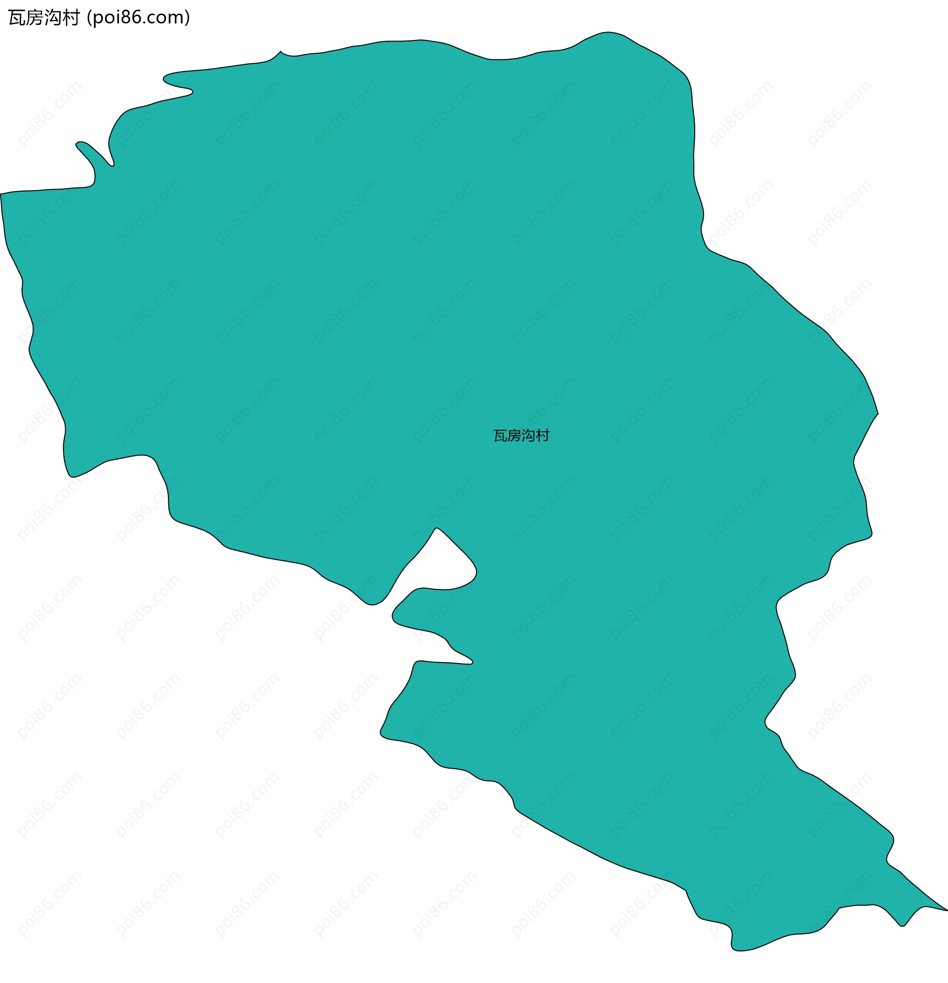 瓦房沟村边界地图