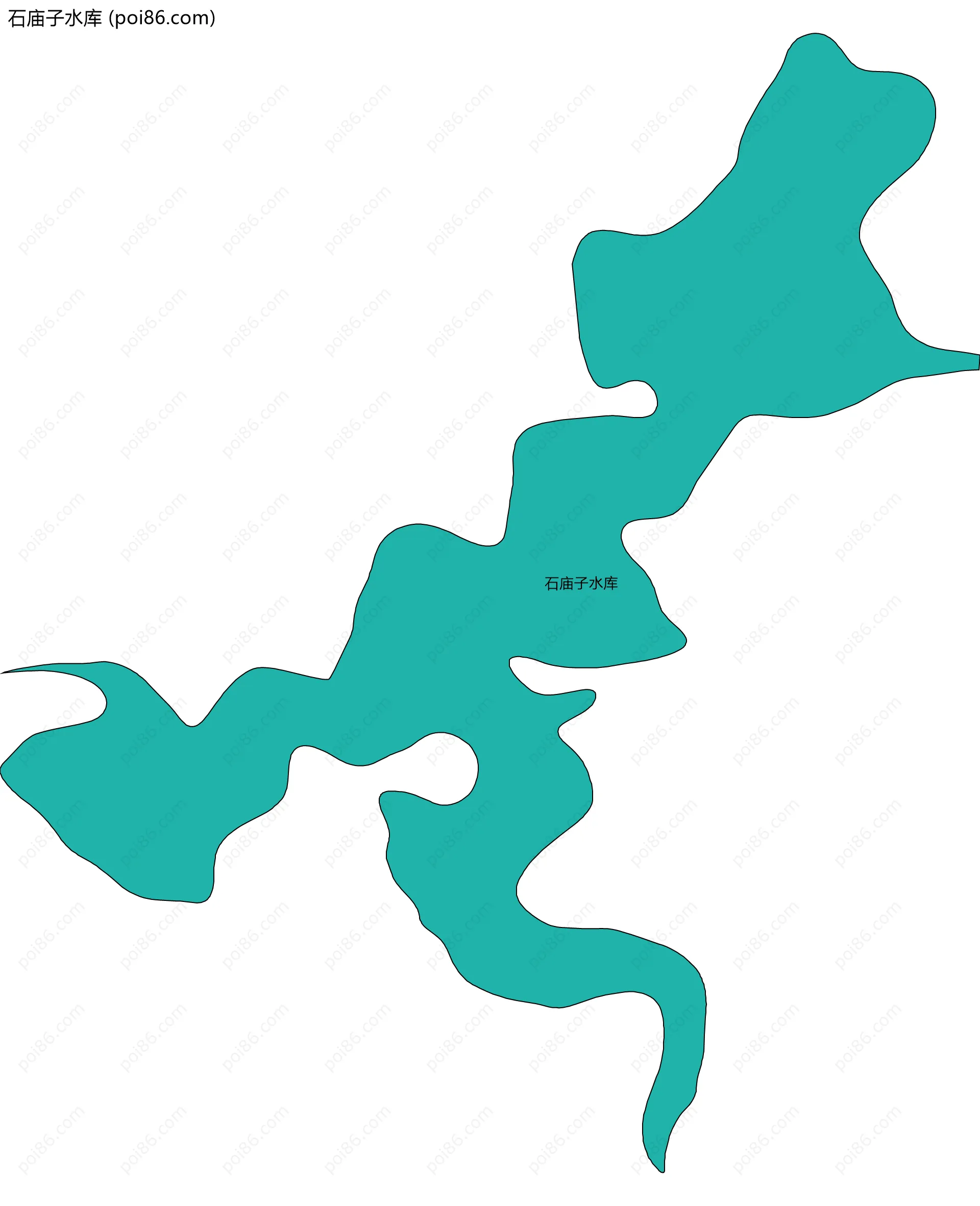 石庙子水库边界地图