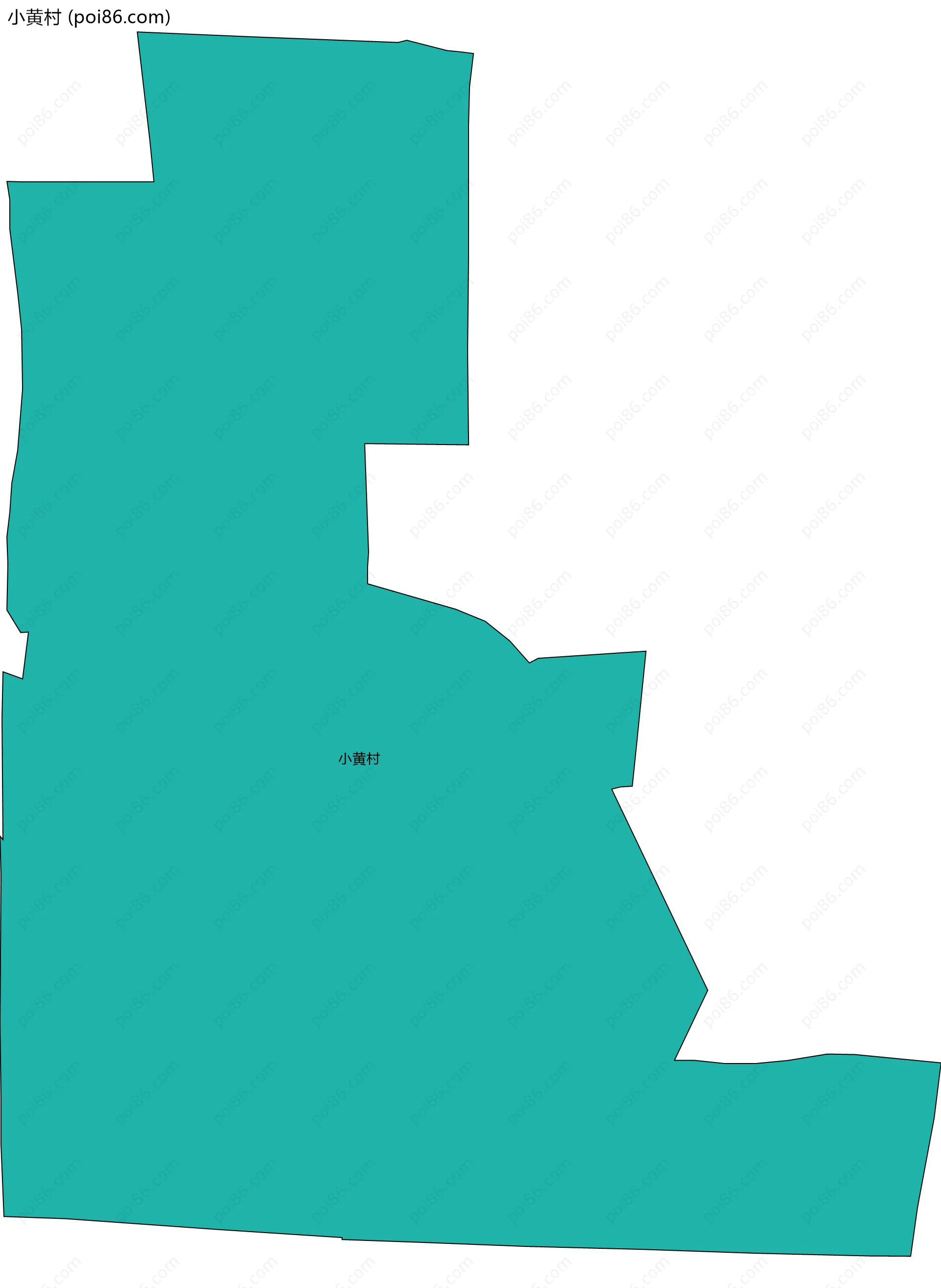 小黄村边界地图