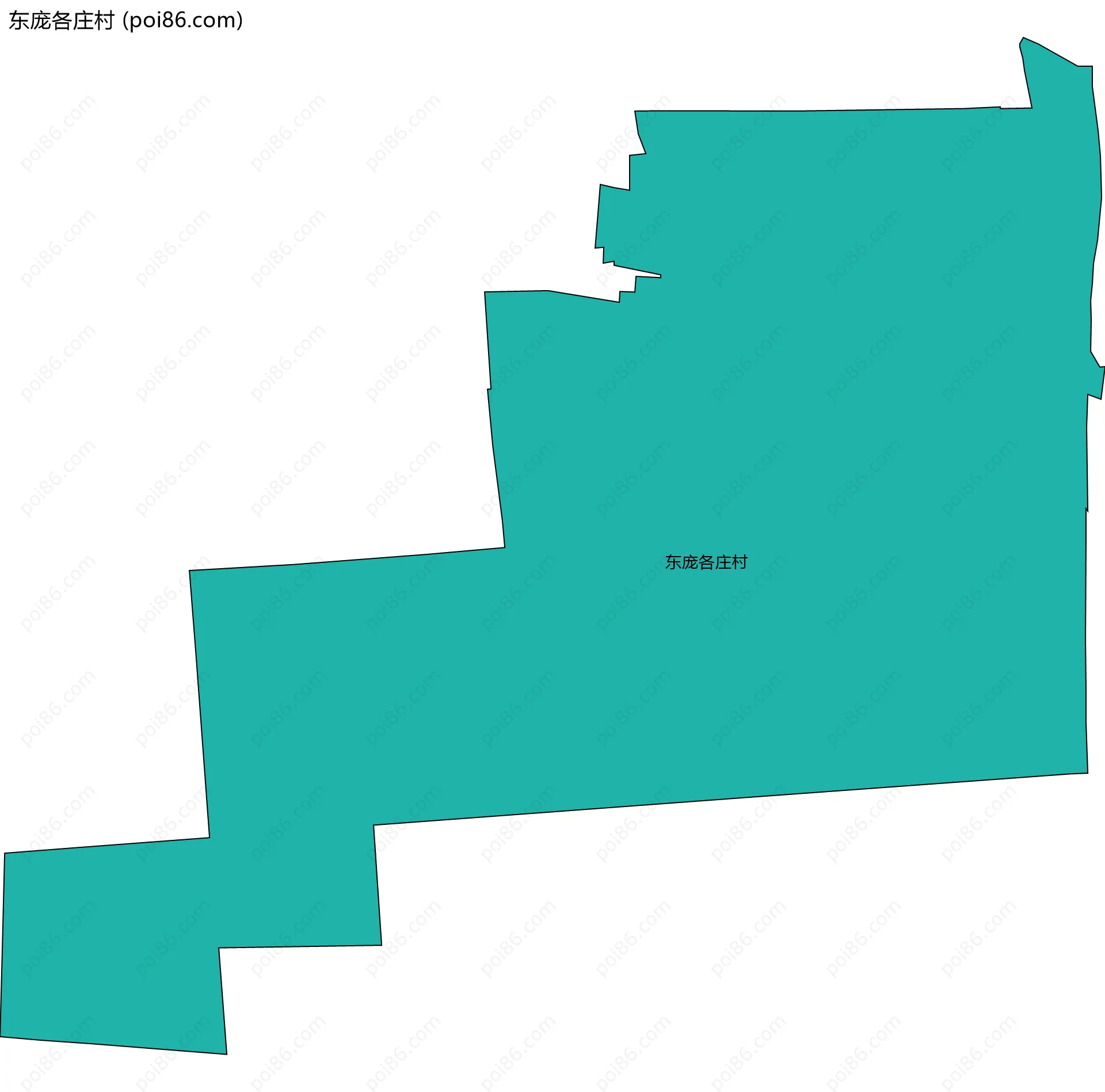 东庞各庄村边界地图