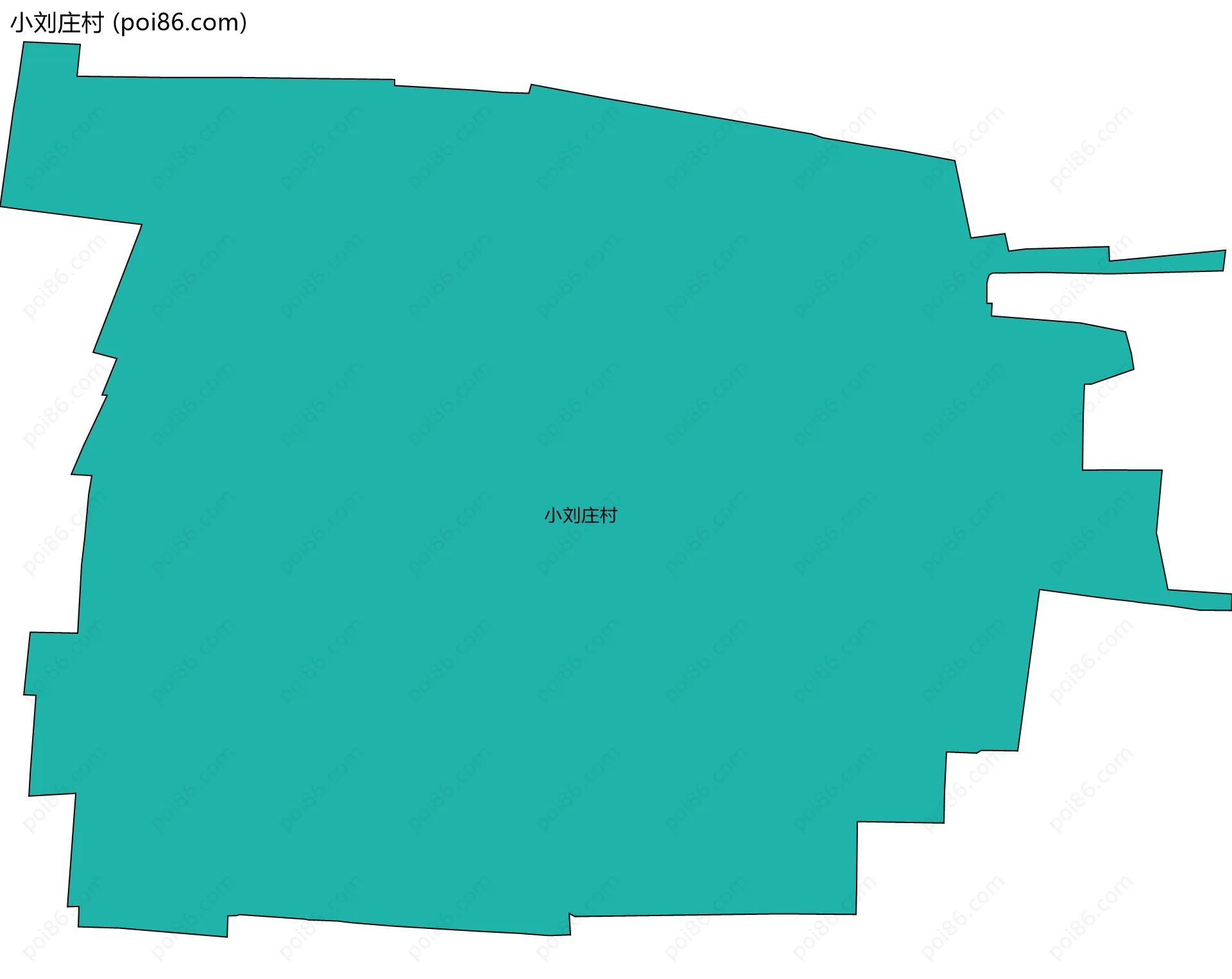 小刘庄村边界地图