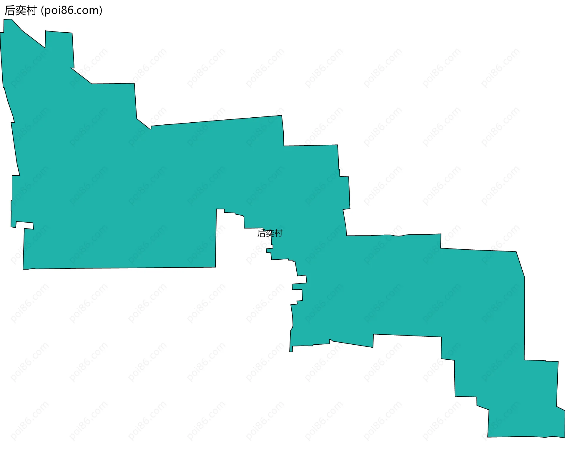 后奕村边界地图
