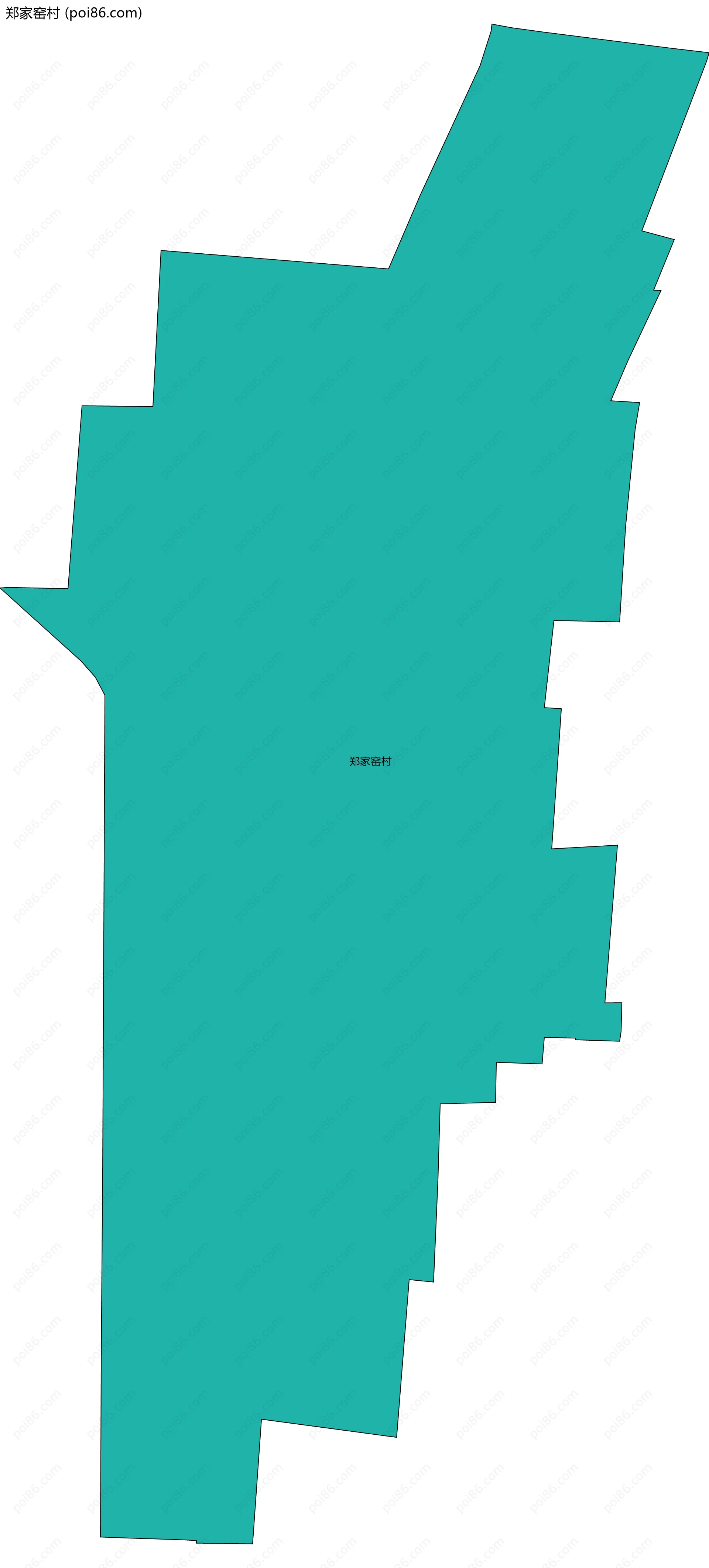 郑家窑村边界地图