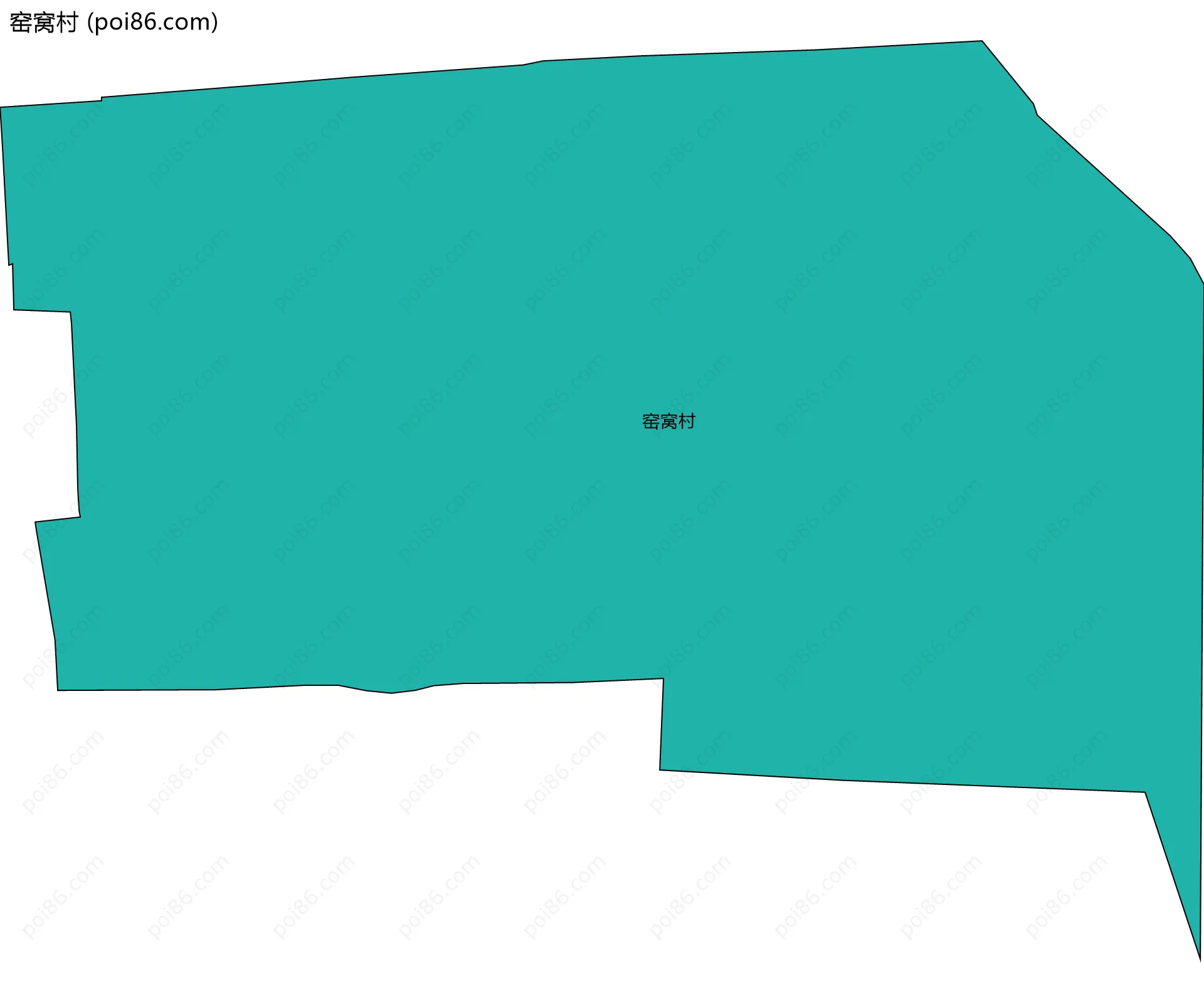 窑窝村边界地图