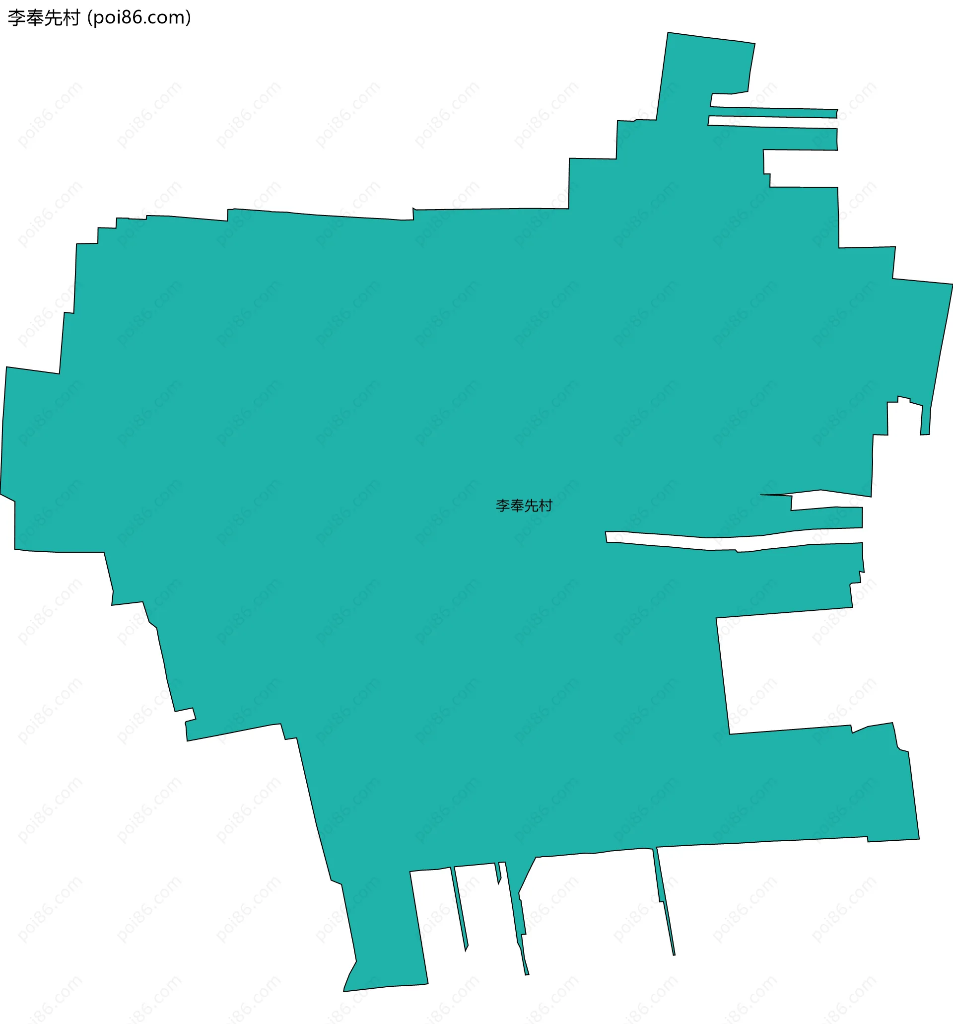 李奉先村边界地图