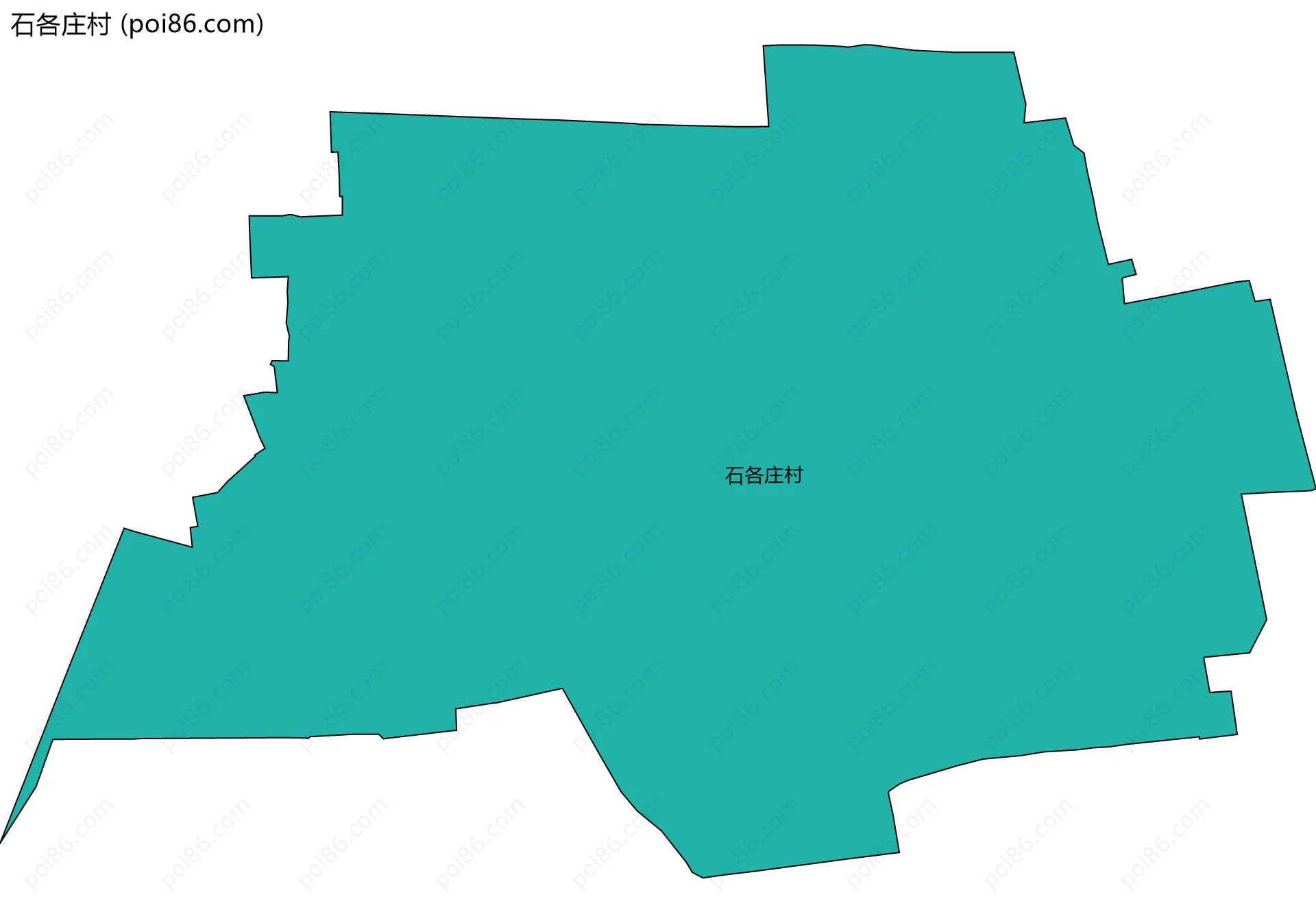石各庄村边界地图