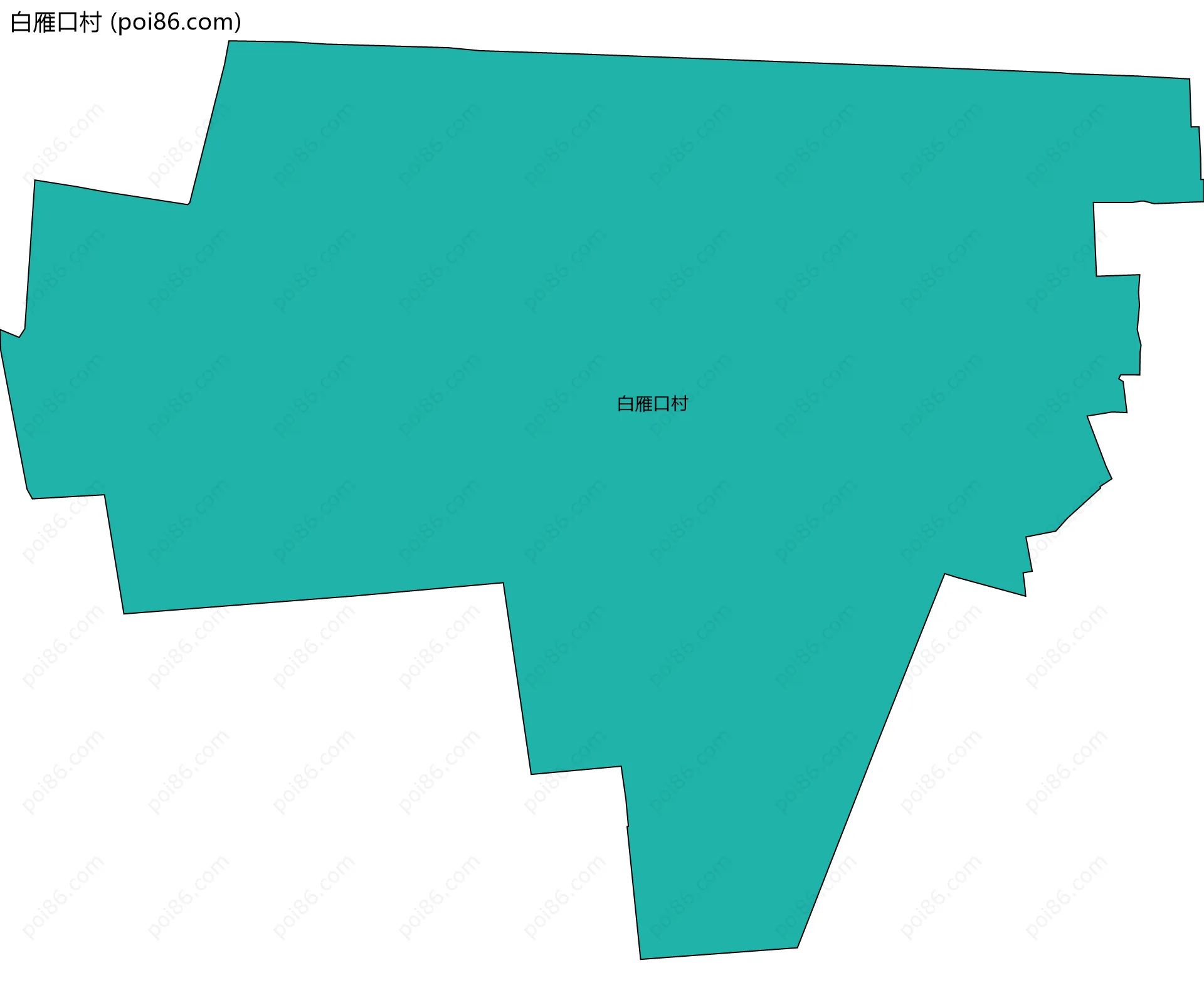 白雁口村边界地图