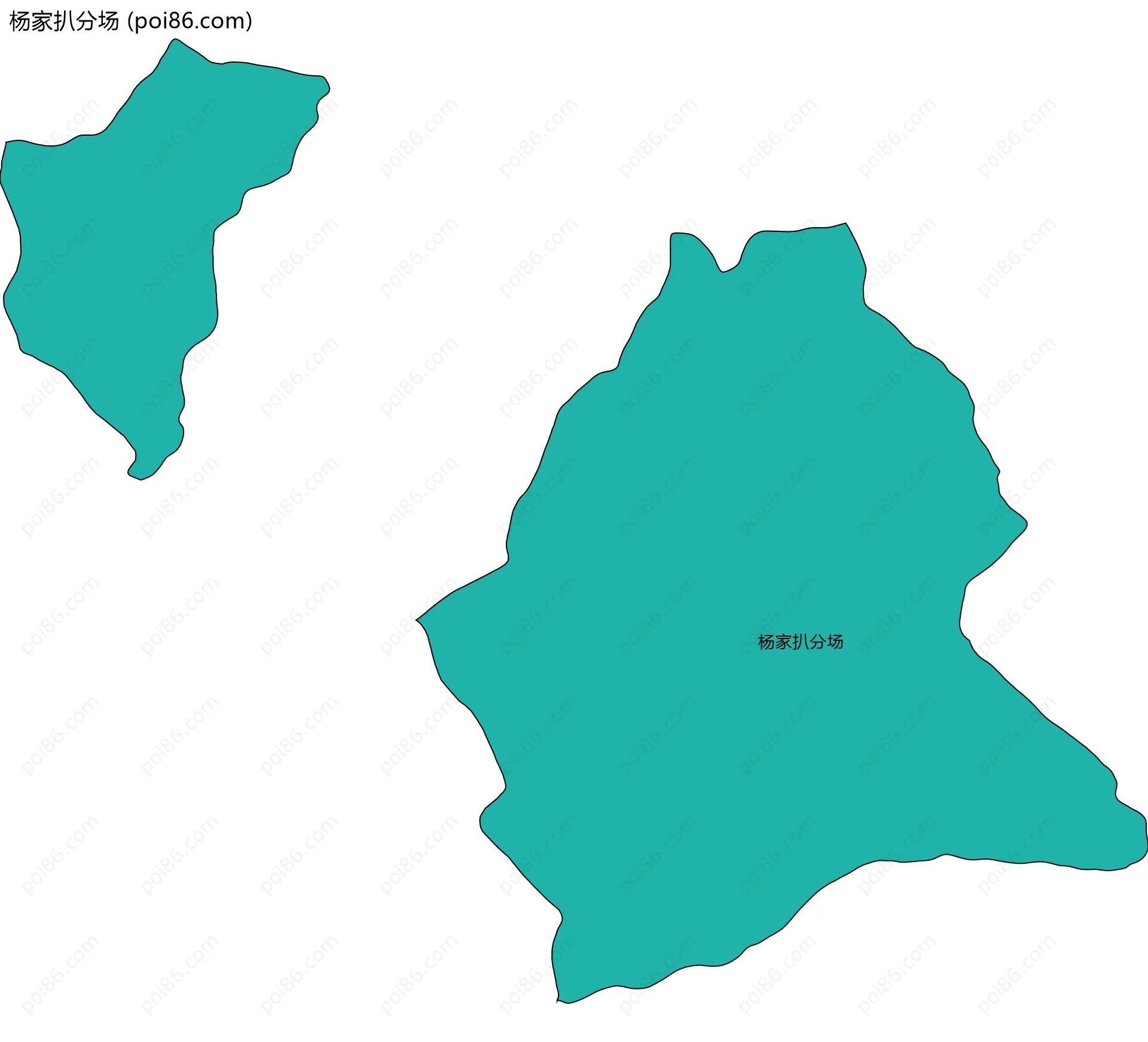 杨家扒分场边界地图