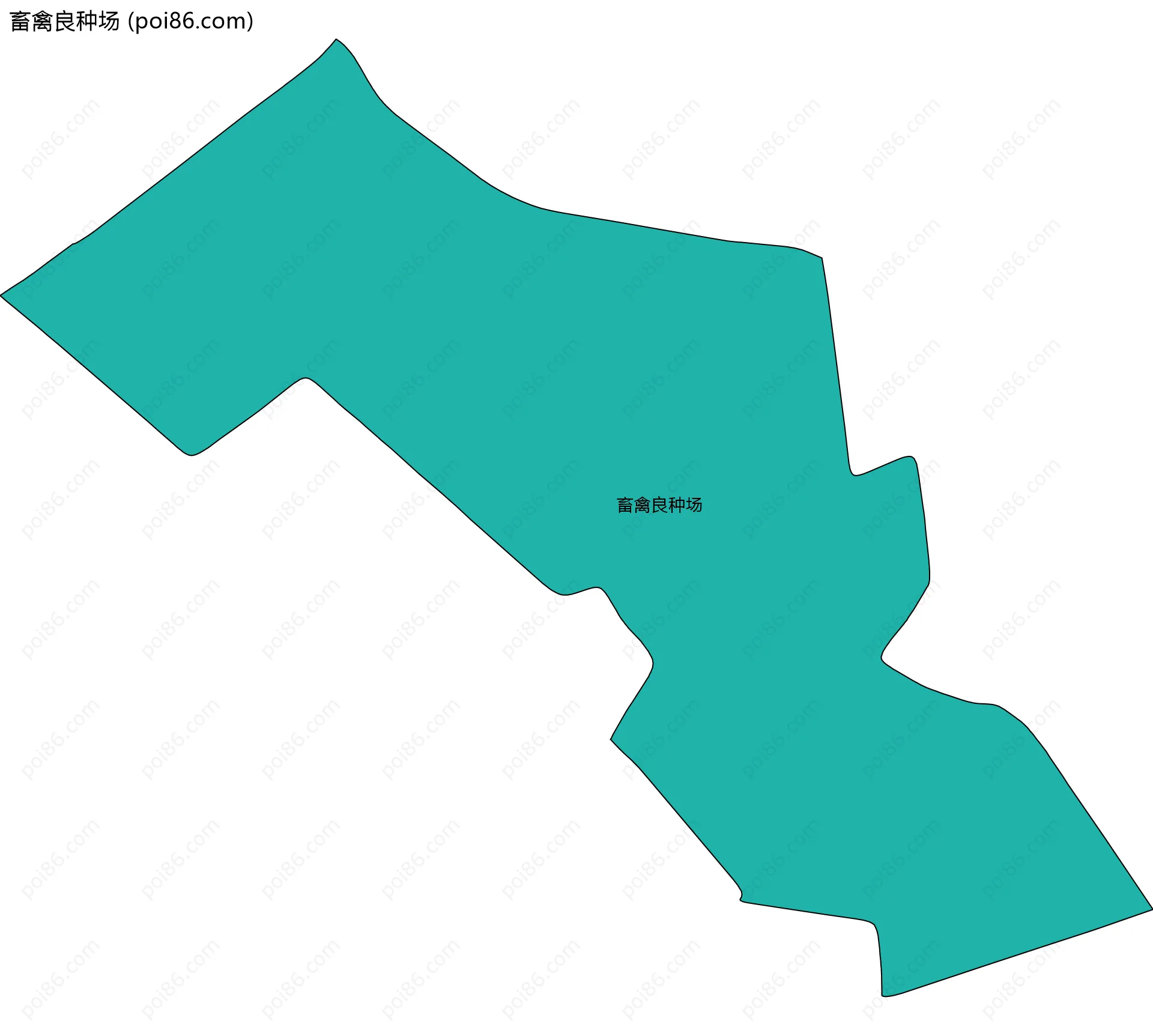 畜禽良种场边界地图(五级行政区划)