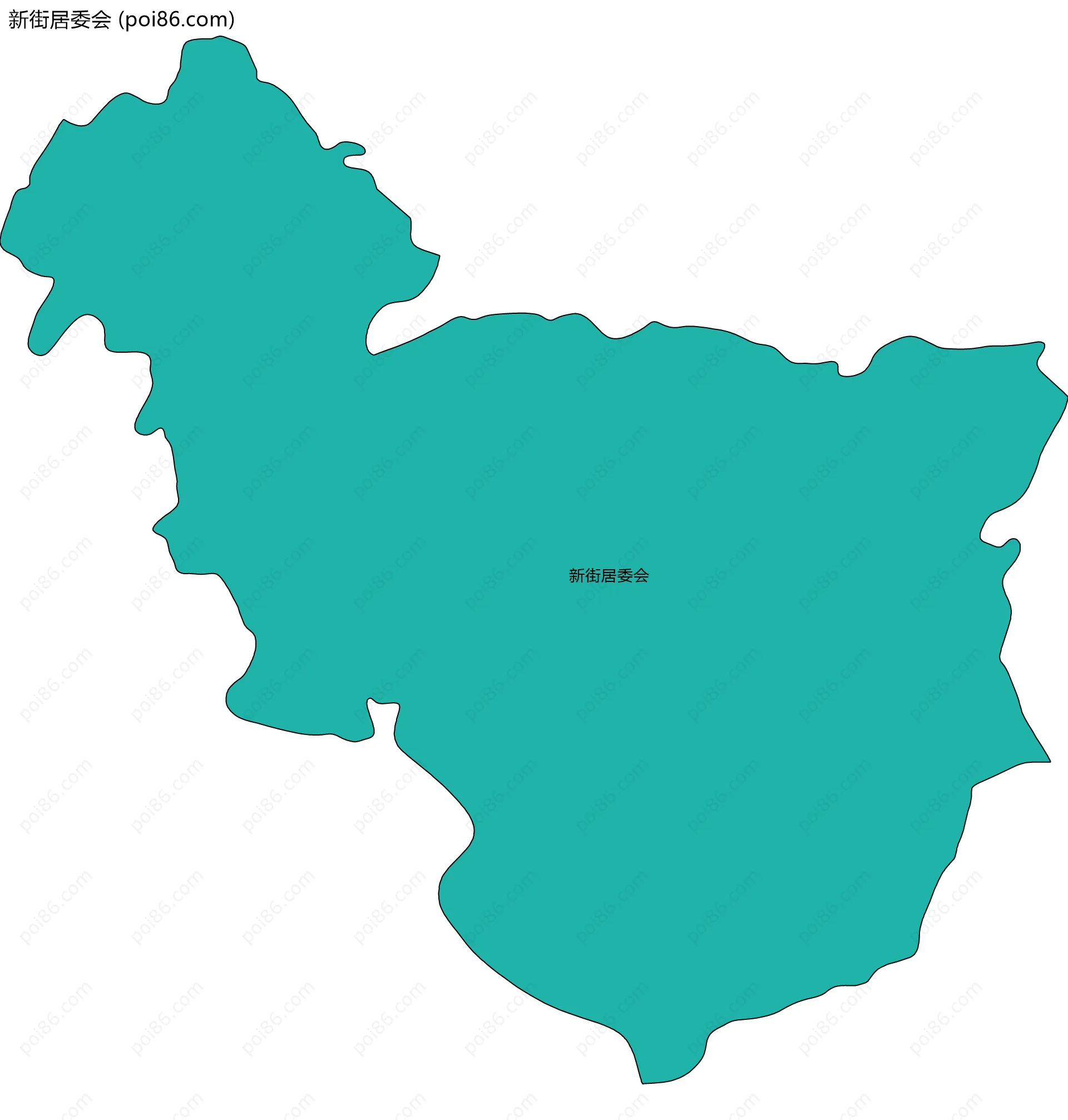 新街居委会边界地图