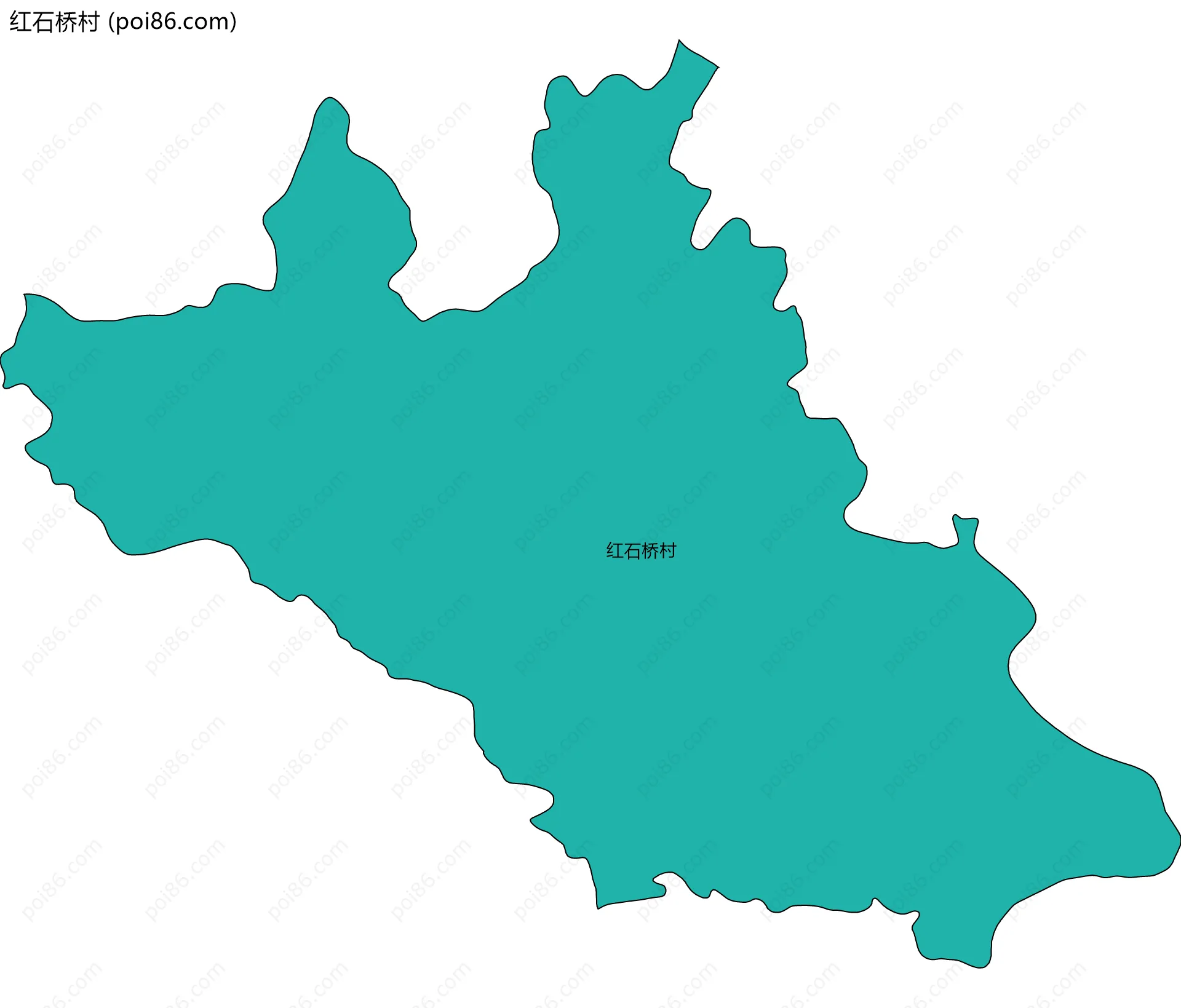 红石桥村边界地图