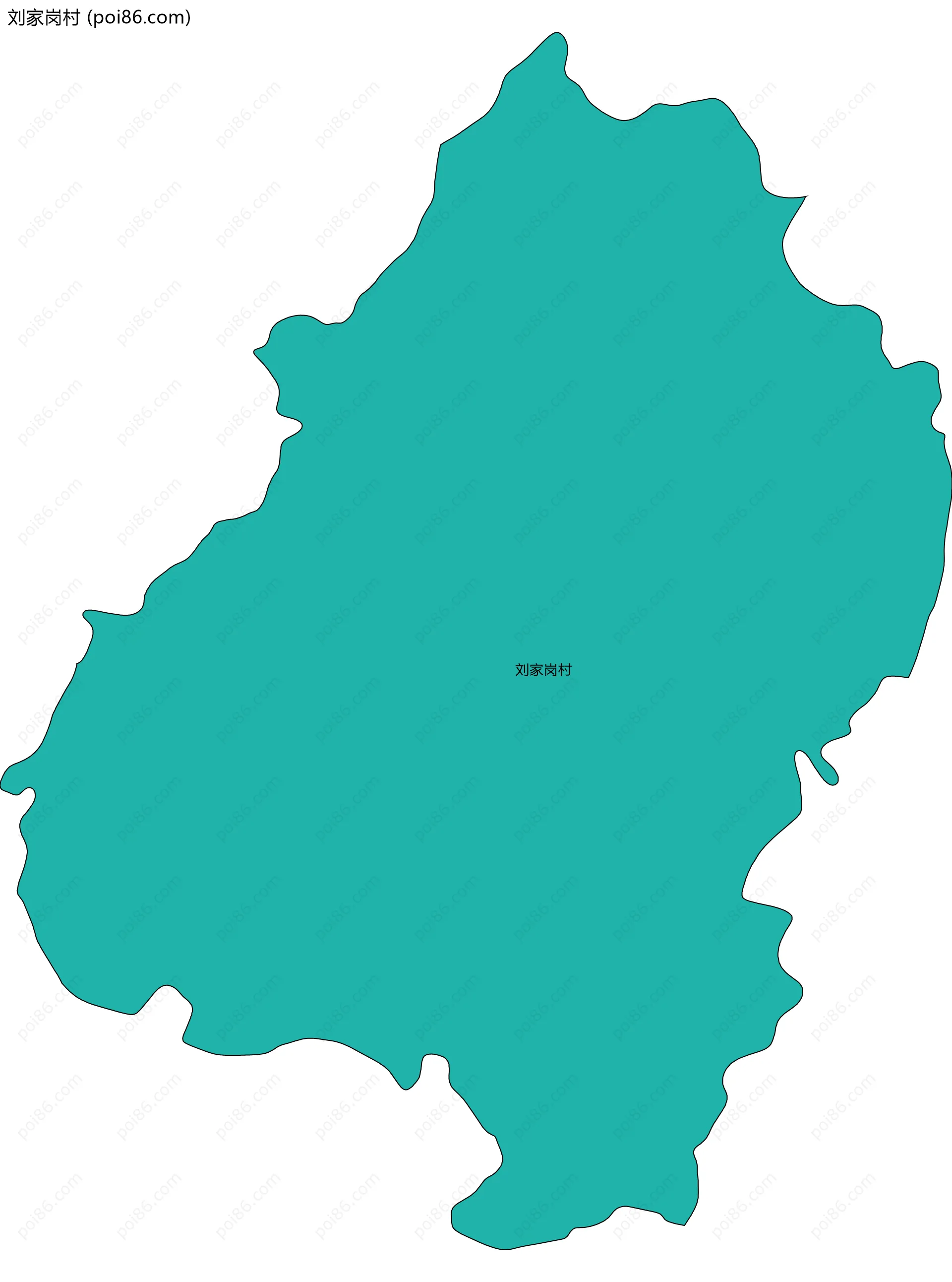 刘家岗村边界地图