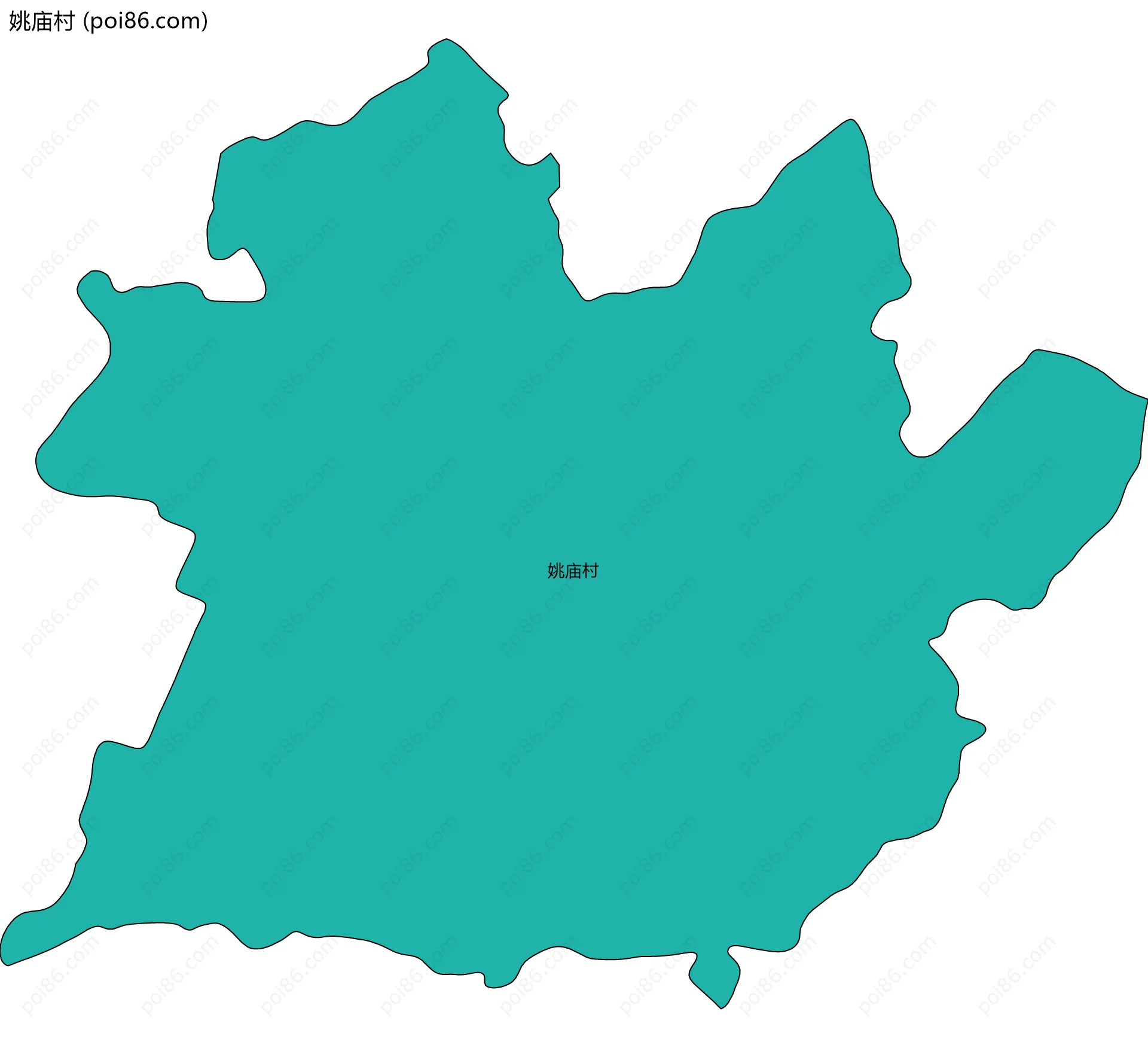 姚庙村边界地图