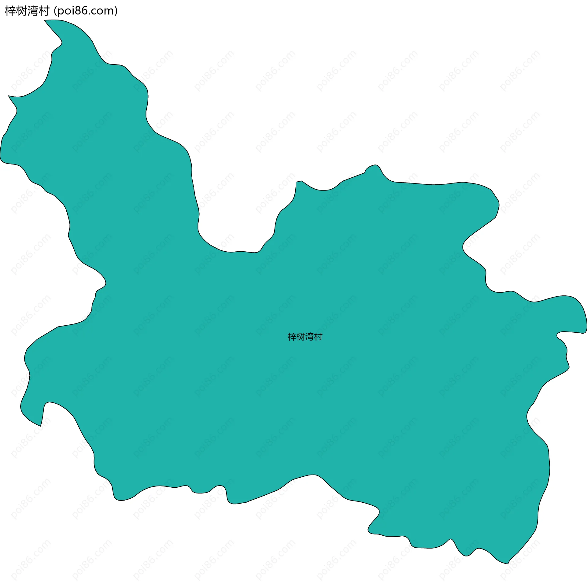 梓树湾村边界地图