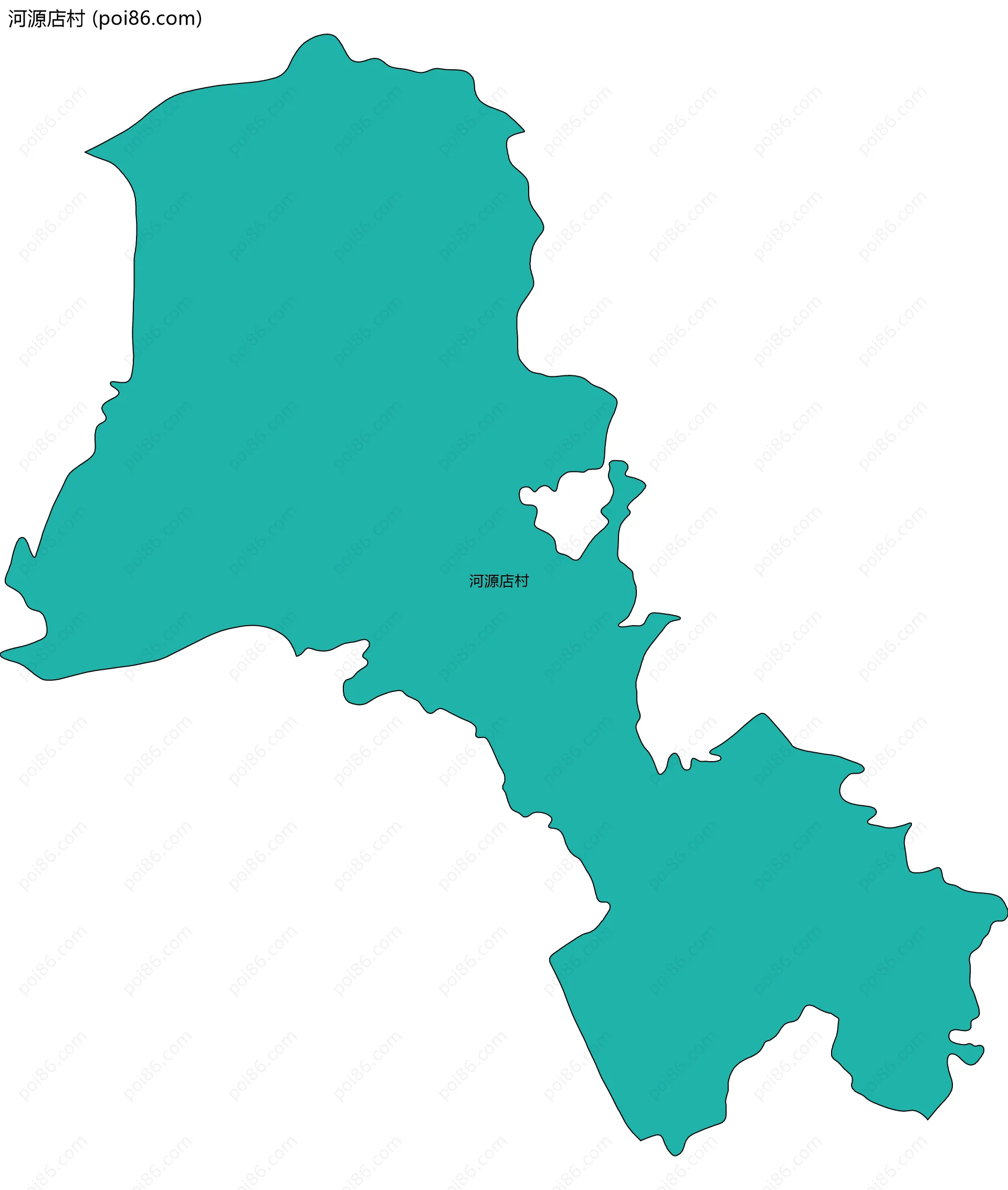 河源店村边界地图