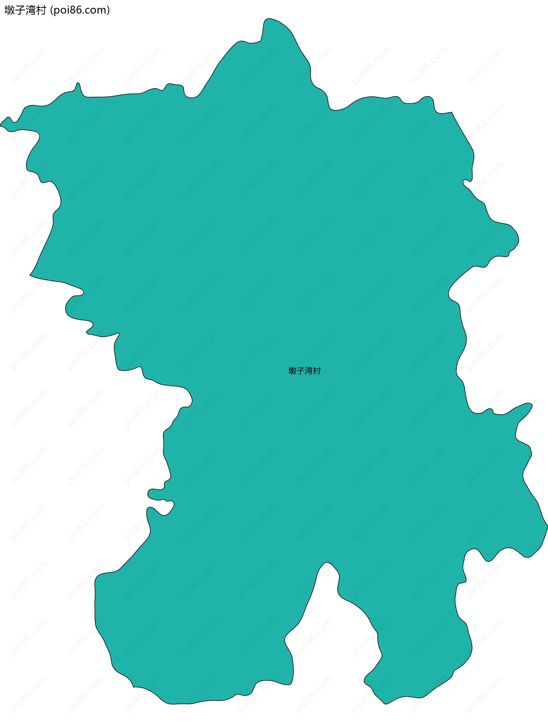 墩子湾村边界地图