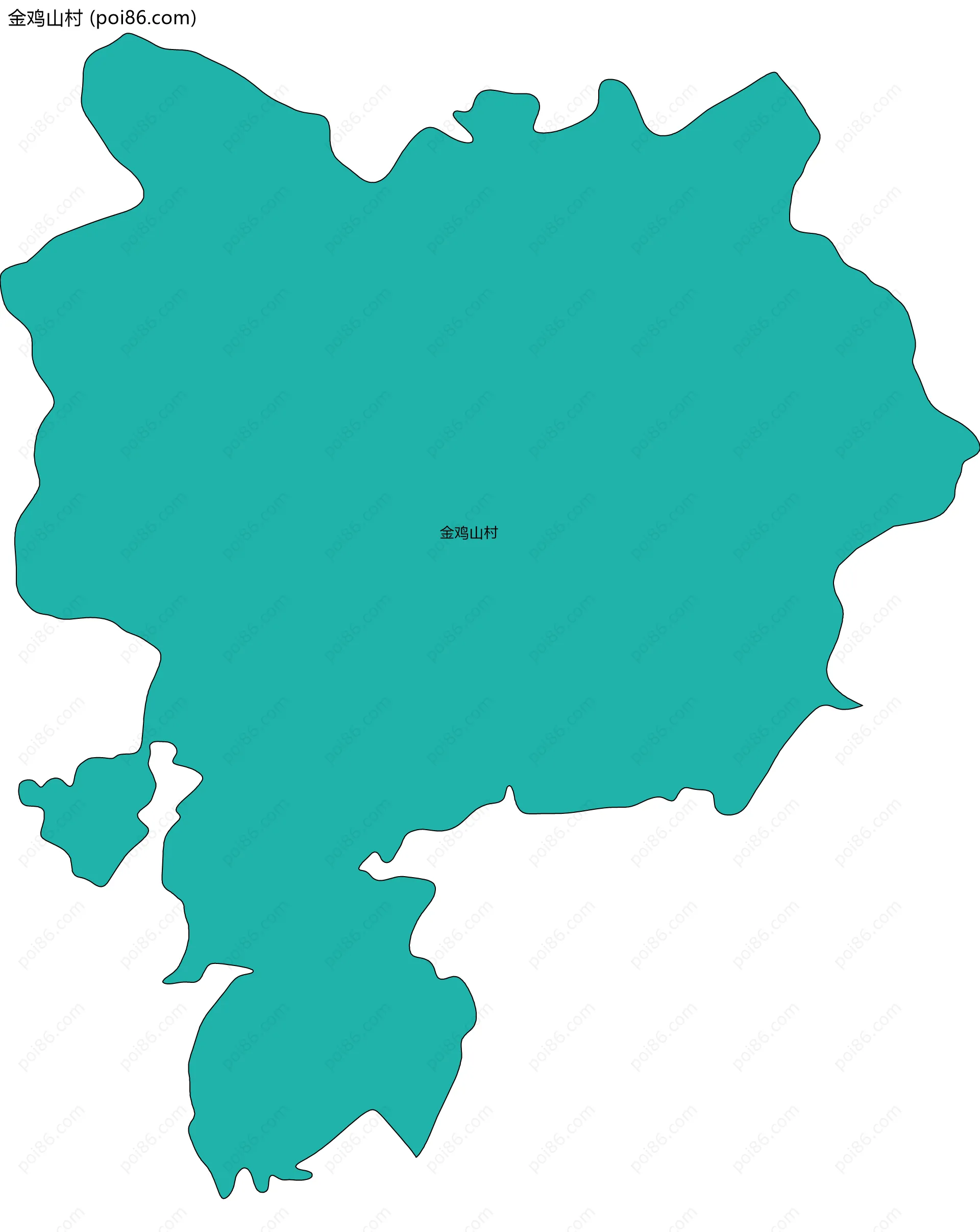 金鸡山村边界地图