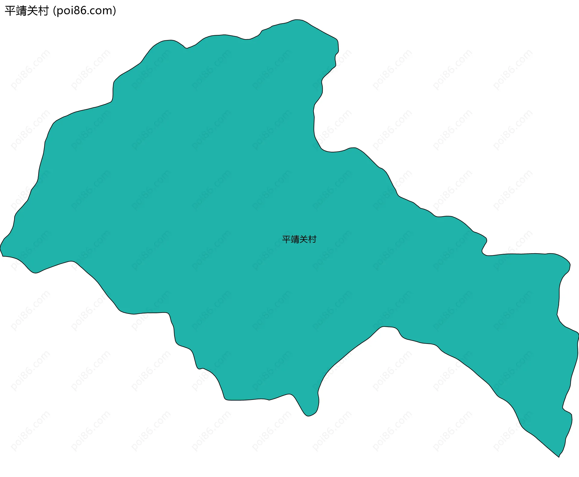 平靖关村边界地图