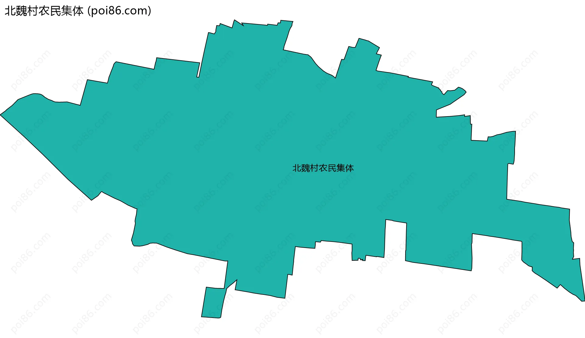北魏村农民集体边界地图