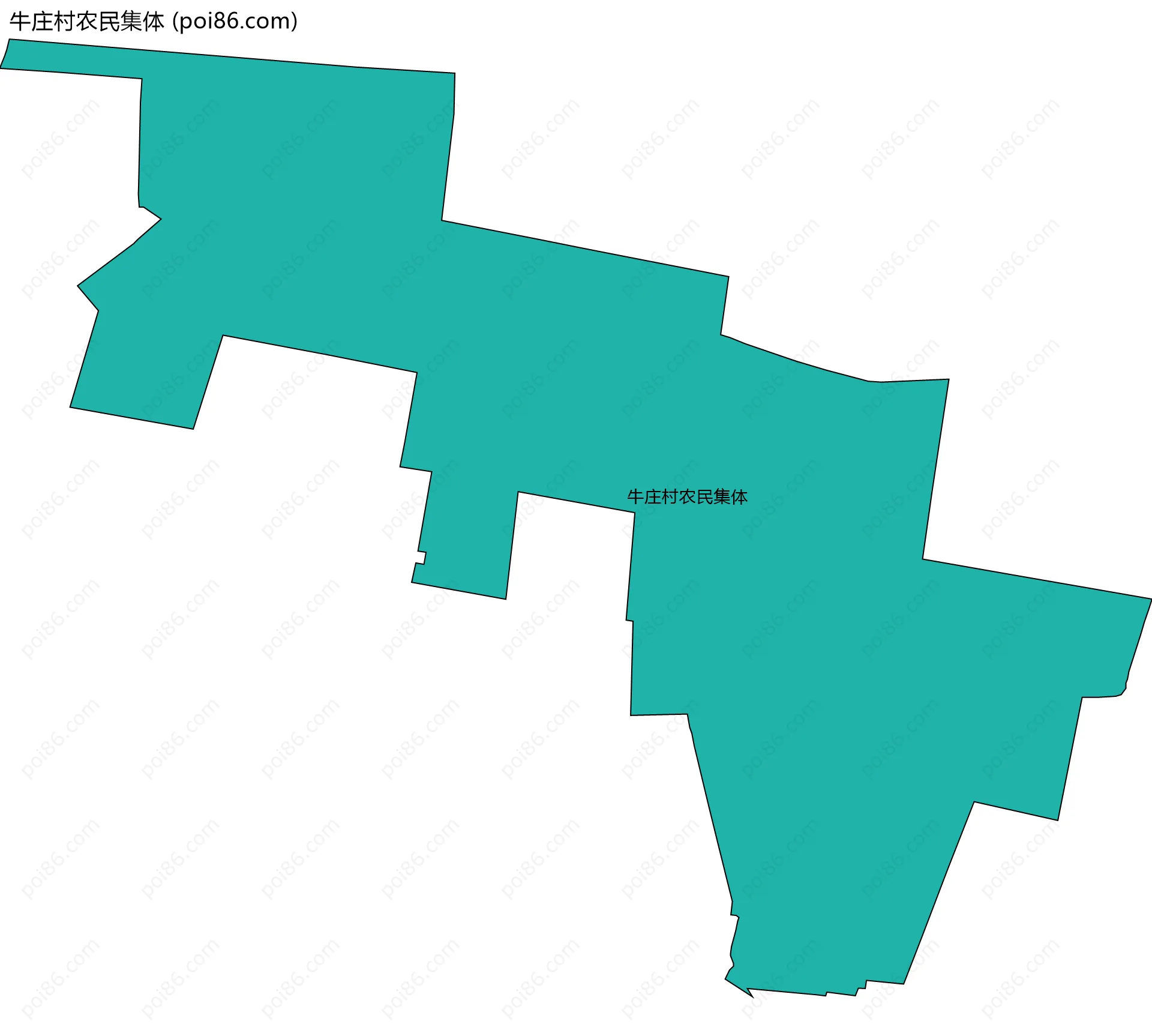 牛庄村农民集体边界地图