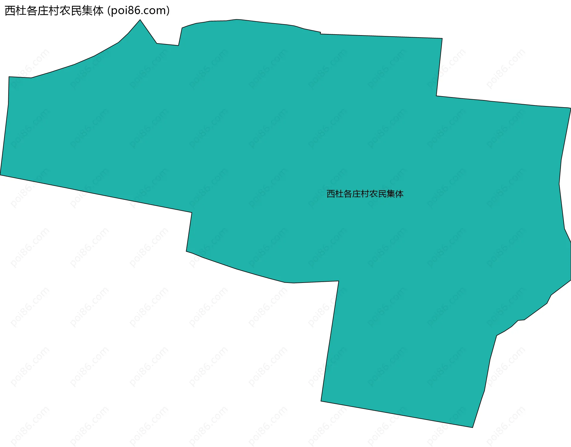 西杜各庄村农民集体边界地图