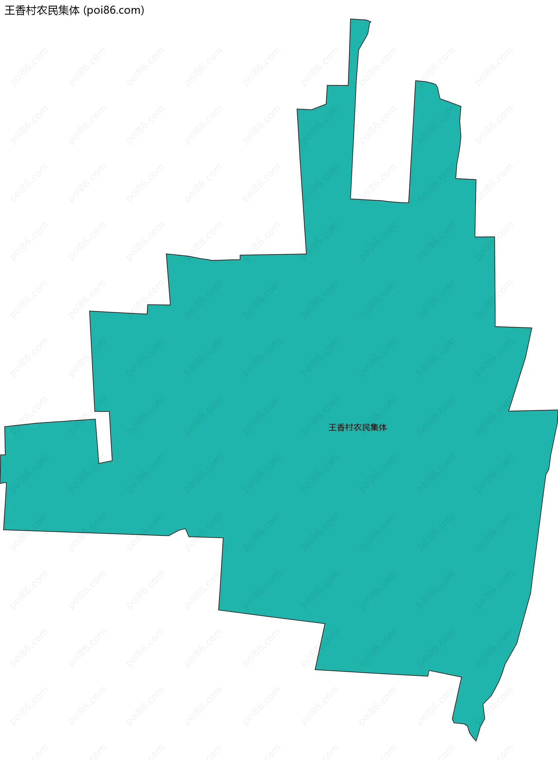 王香村农民集体边界地图