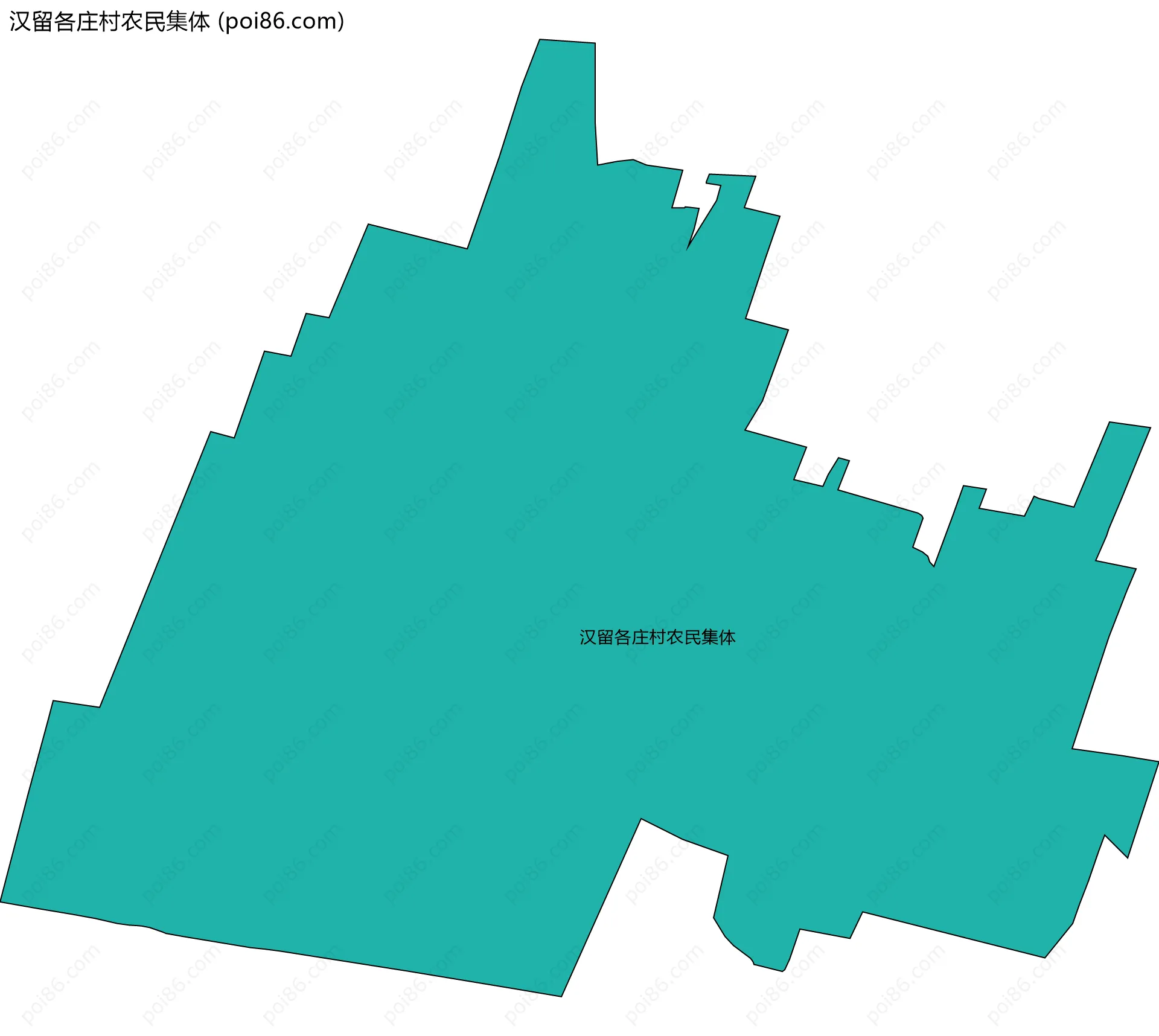 汉留各庄村农民集体边界地图