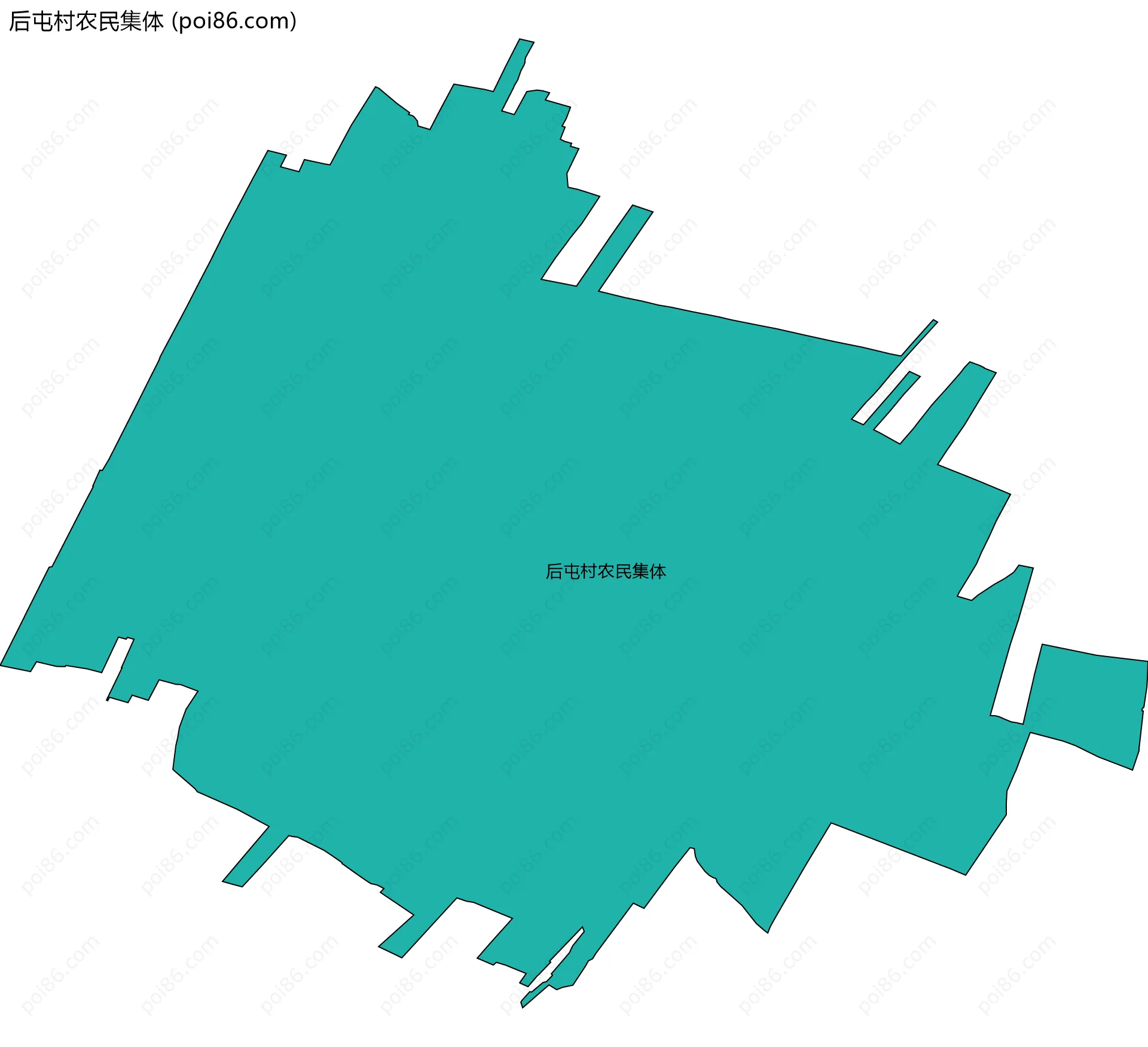 后屯村农民集体边界地图