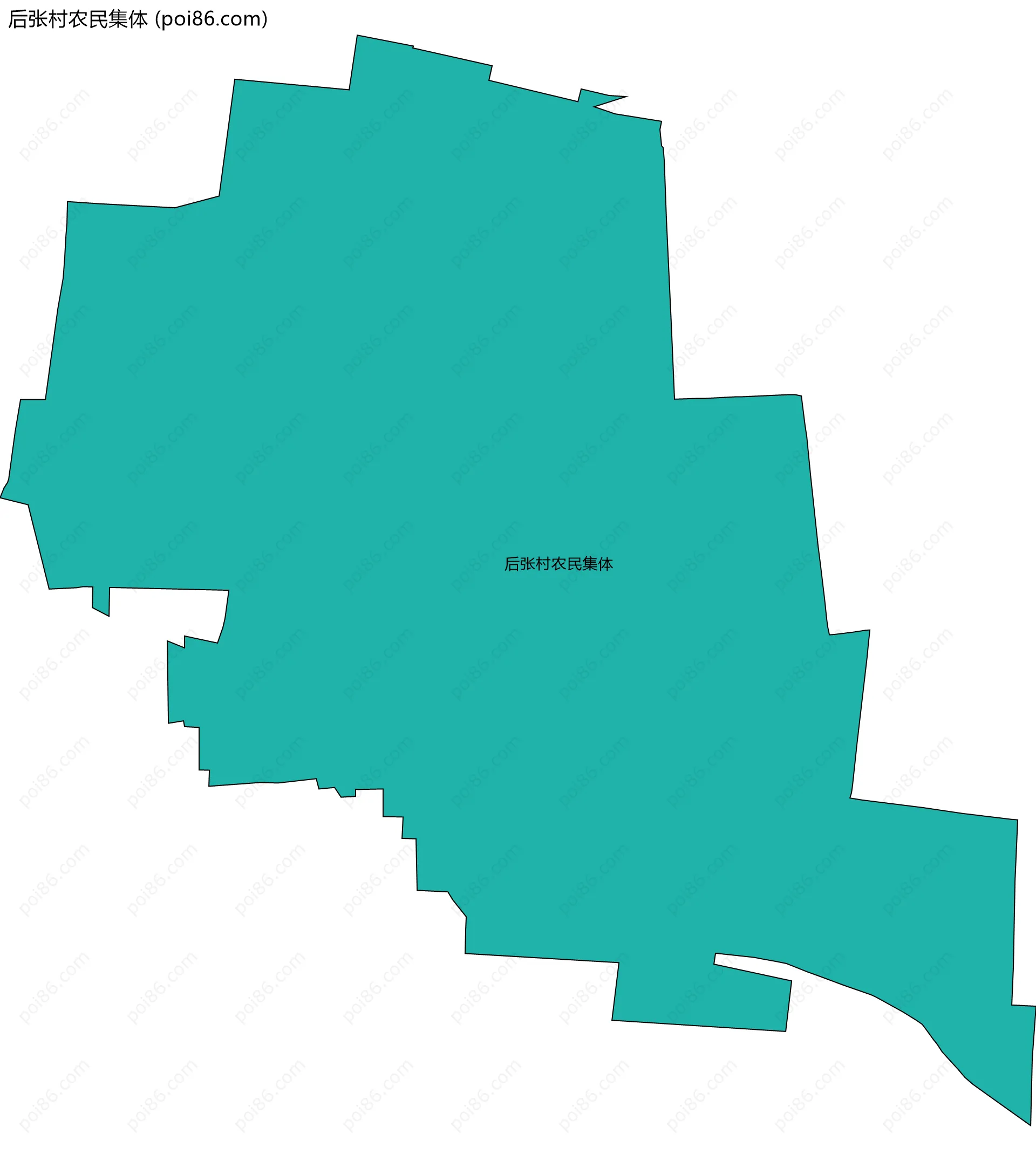 后张村农民集体边界地图