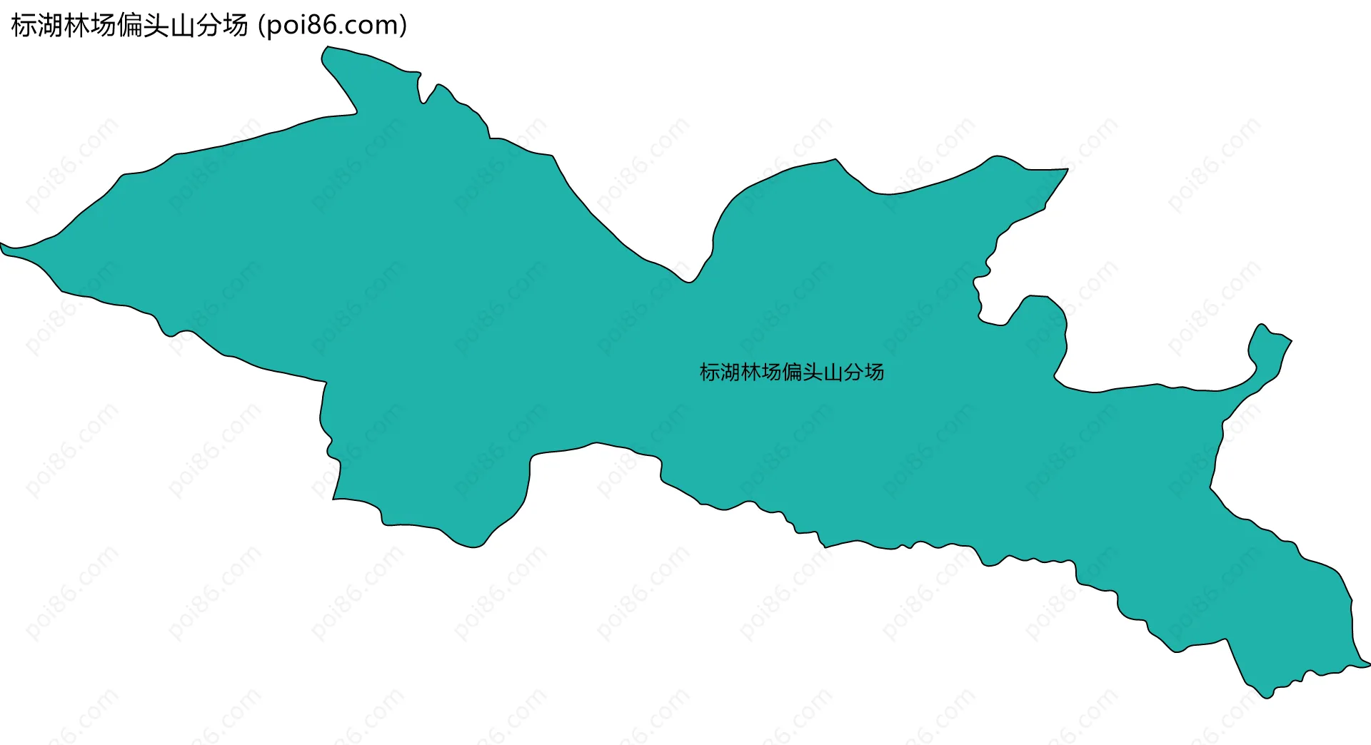 标湖林场偏头山分场边界地图