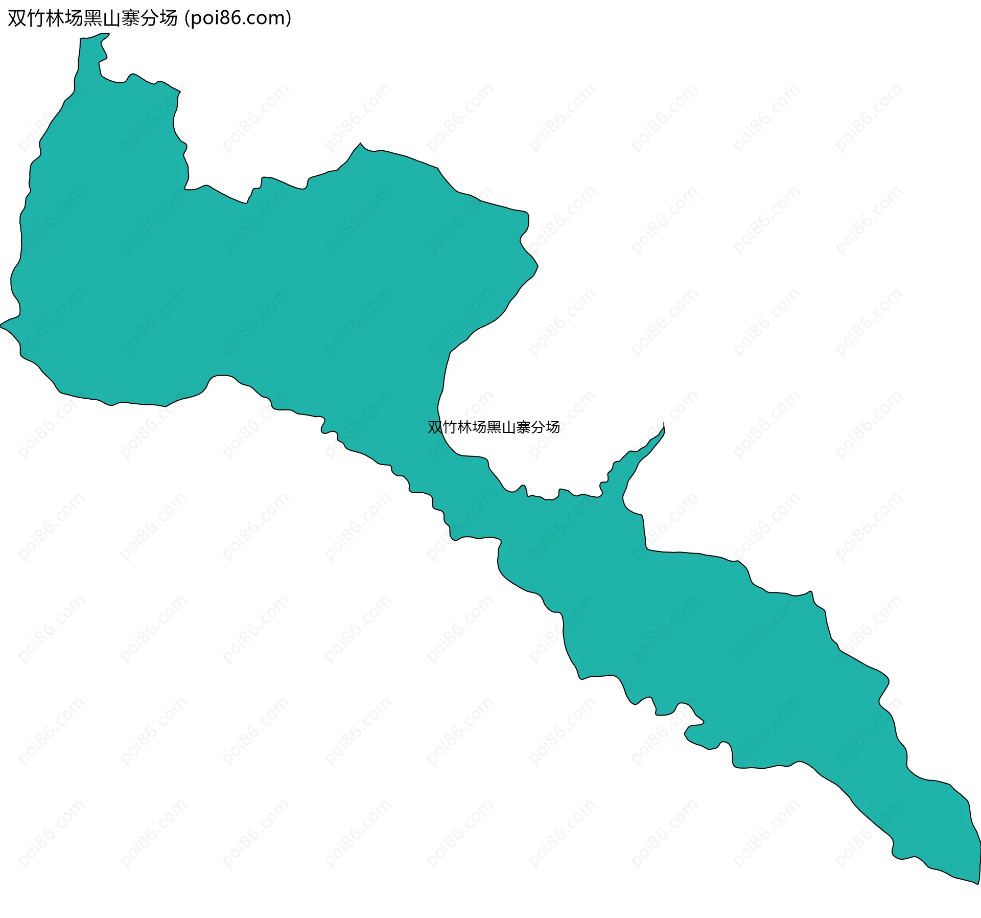 双竹林场黑山寨分场边界地图