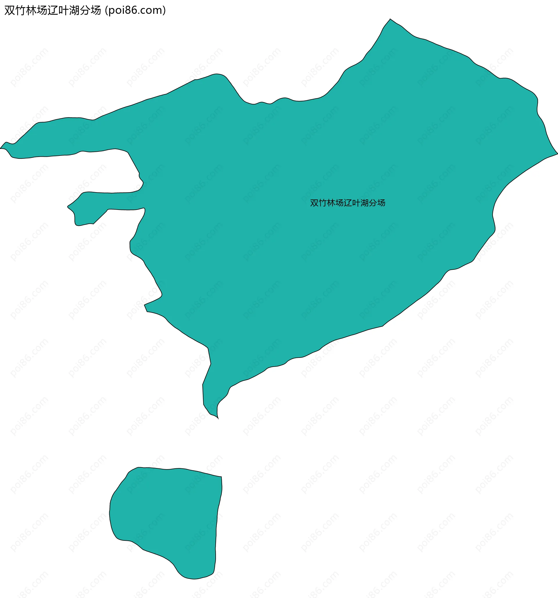 双竹林场辽叶湖分场边界地图